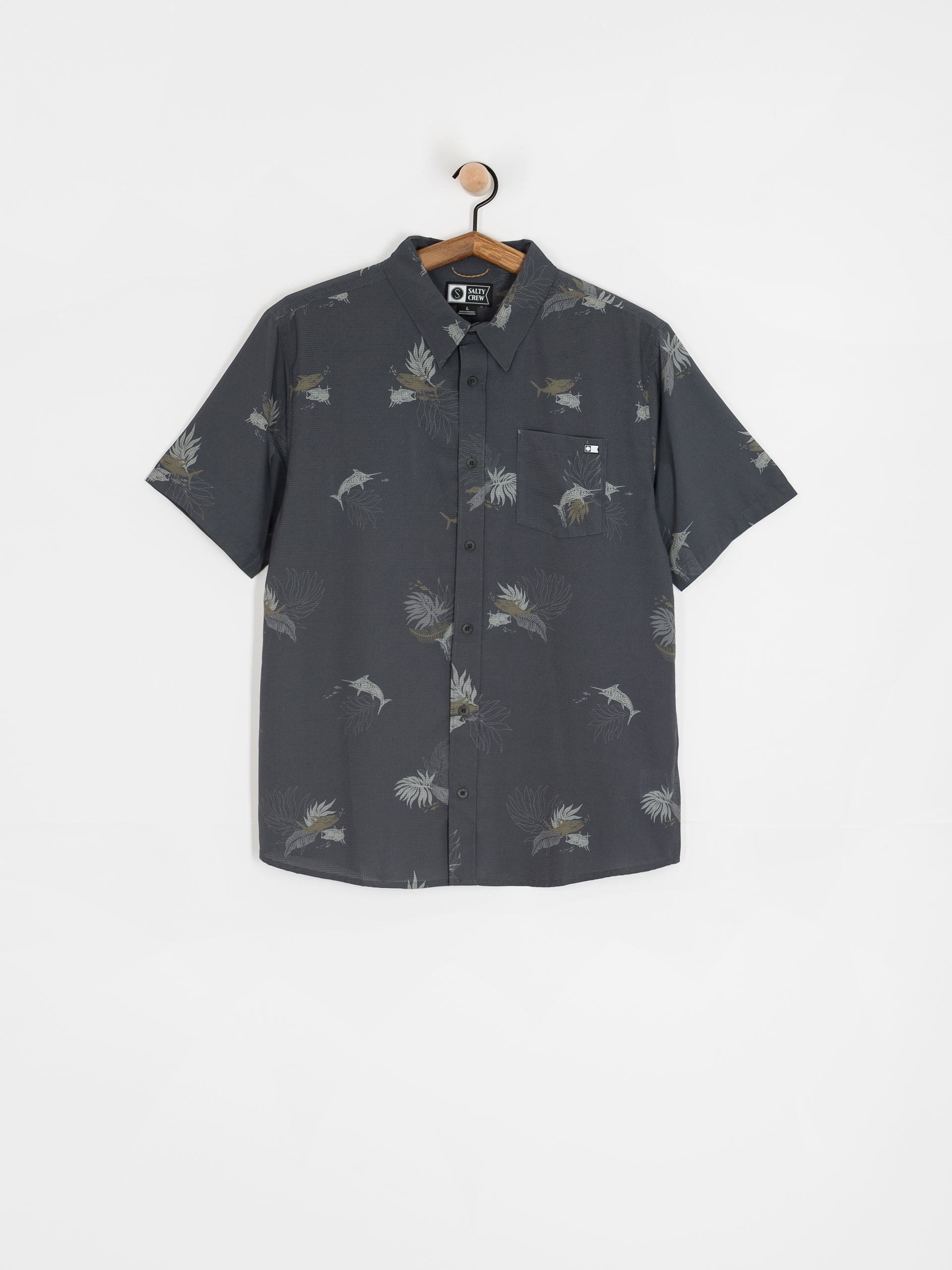 Риза Salty Crew Breezer Perf Tech (charcoal)