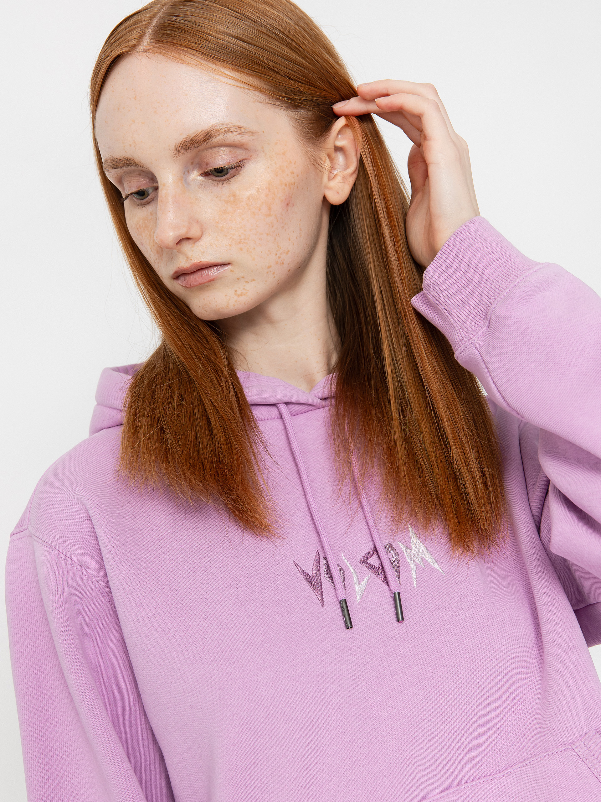 Суитшърт с качулка Volcom Spikstone HD Wmn (iris purple)