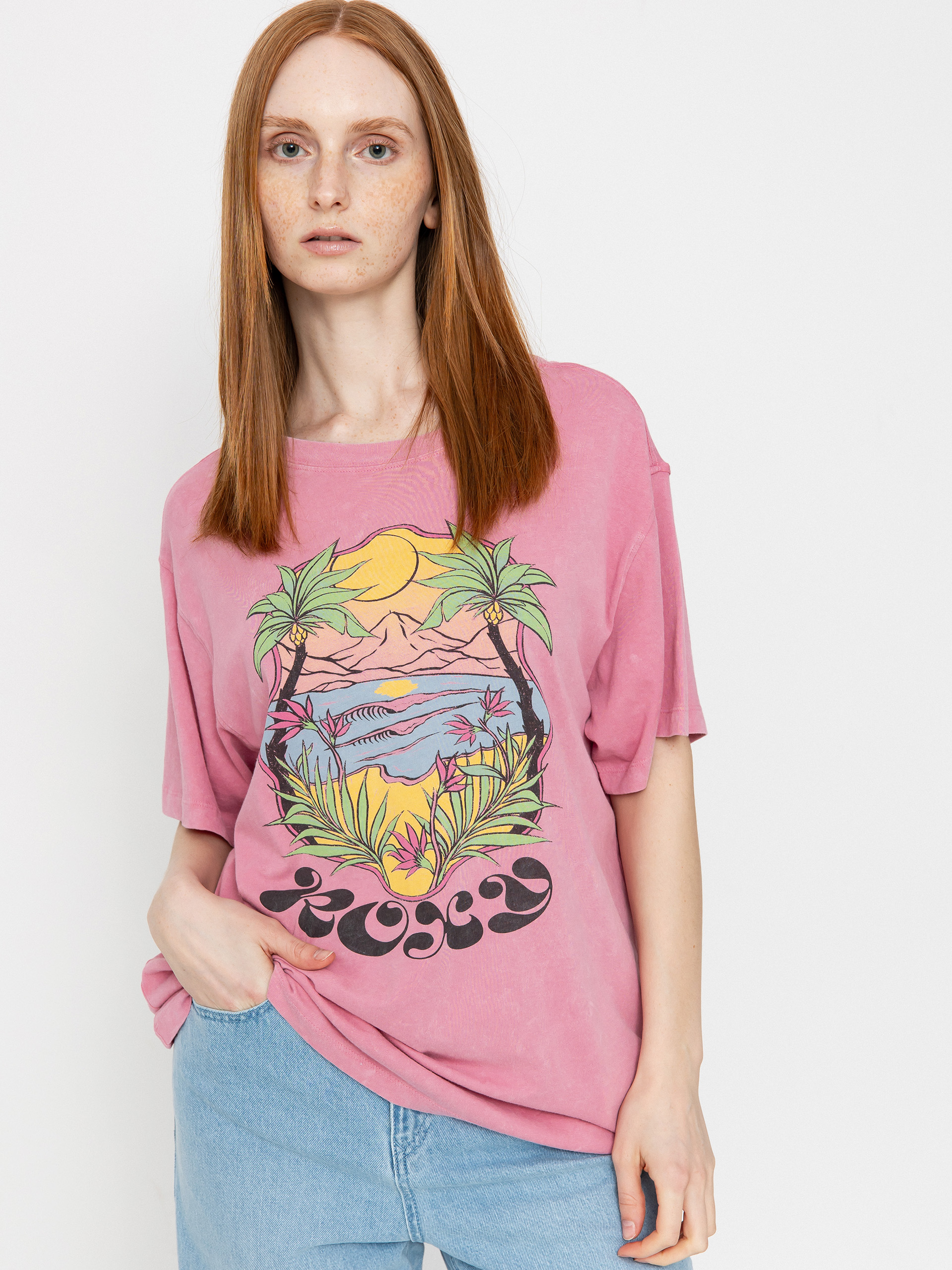 Тениска Roxy Sunnyoversize Optic Wash Wmn (orchid smoke)