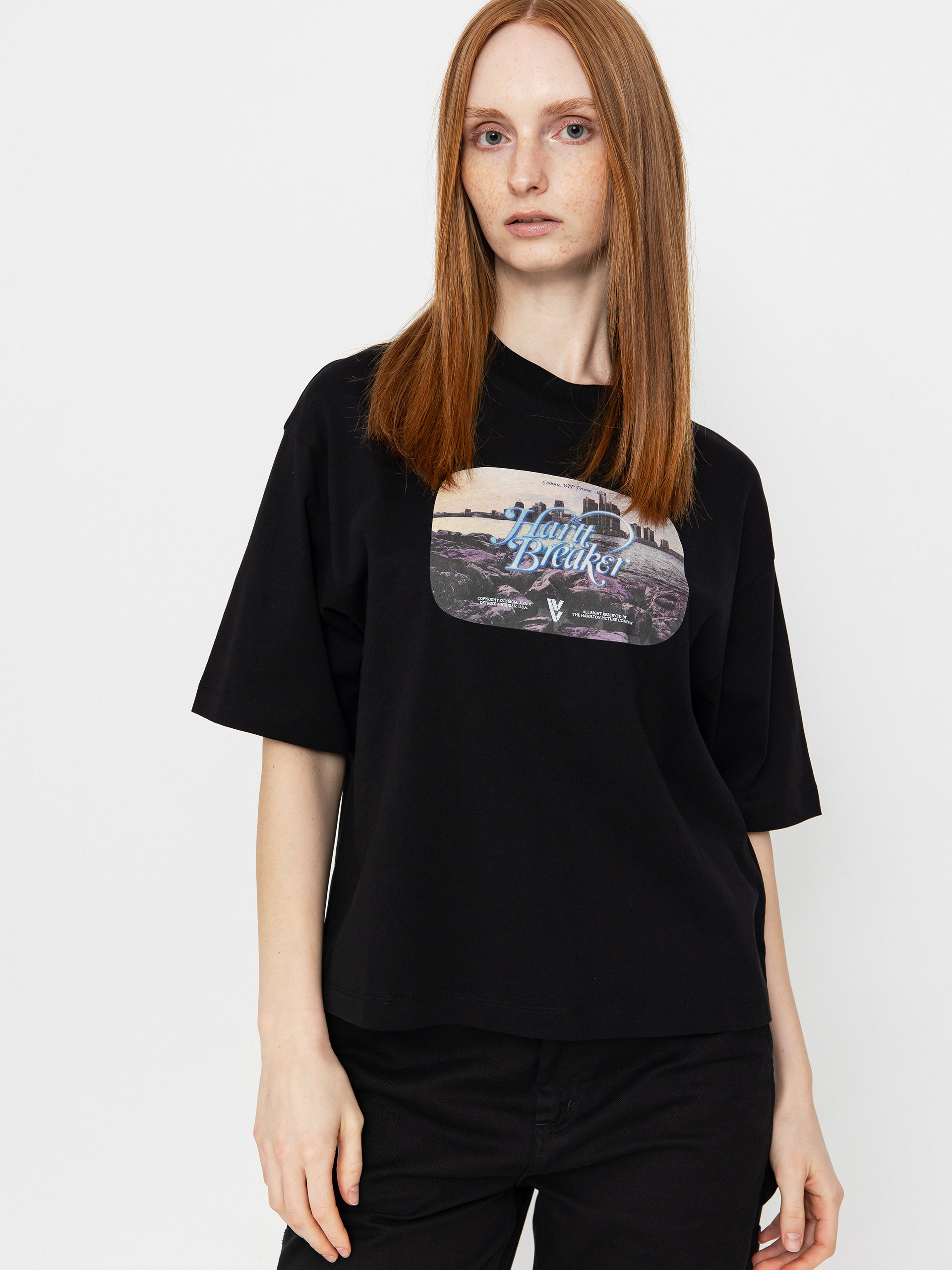 Тениска Carhartt WIP Greatest Flicks Wmn (black)