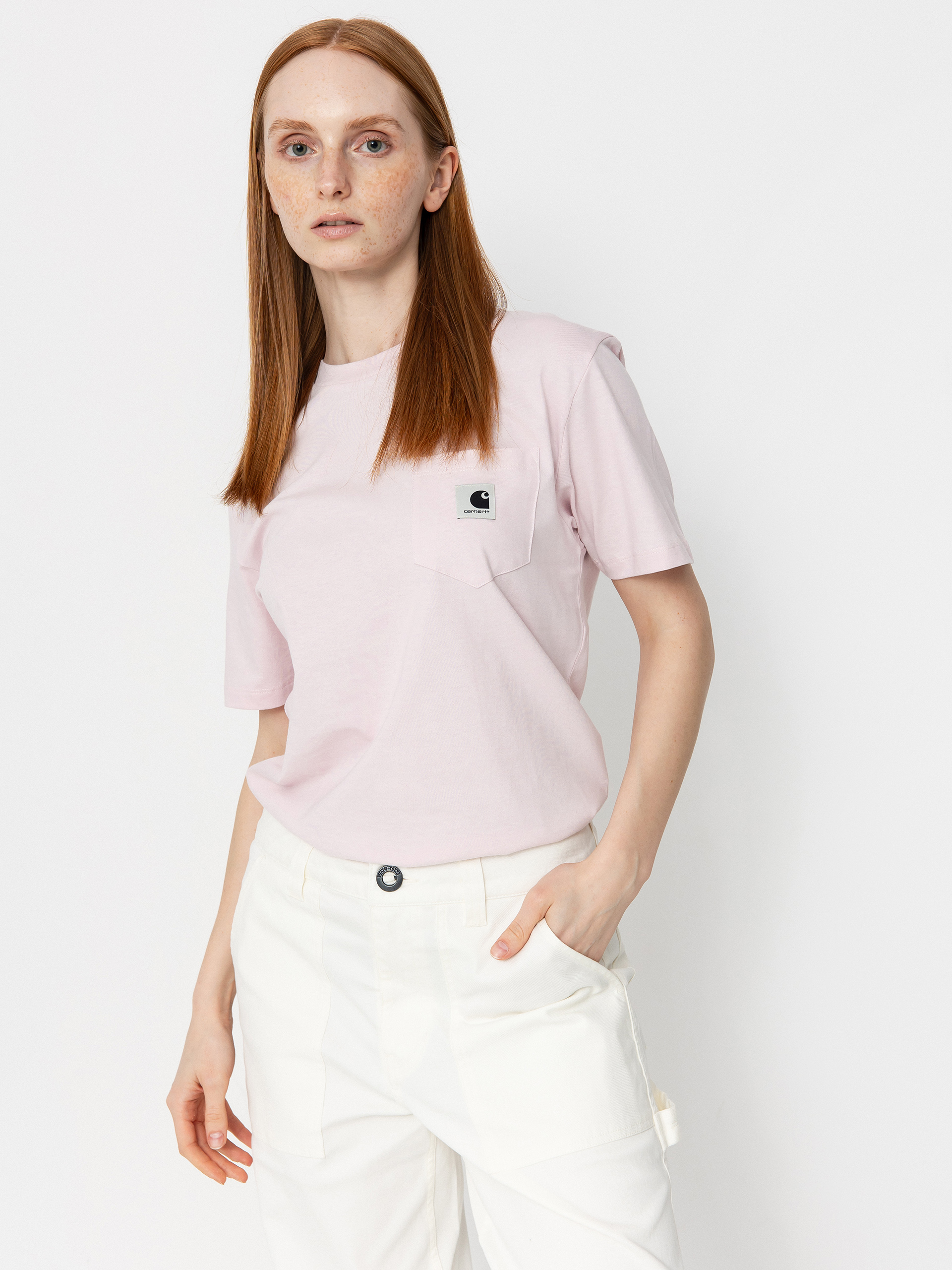 Тениска Carhartt WIP Pocket Wmn (air pink)