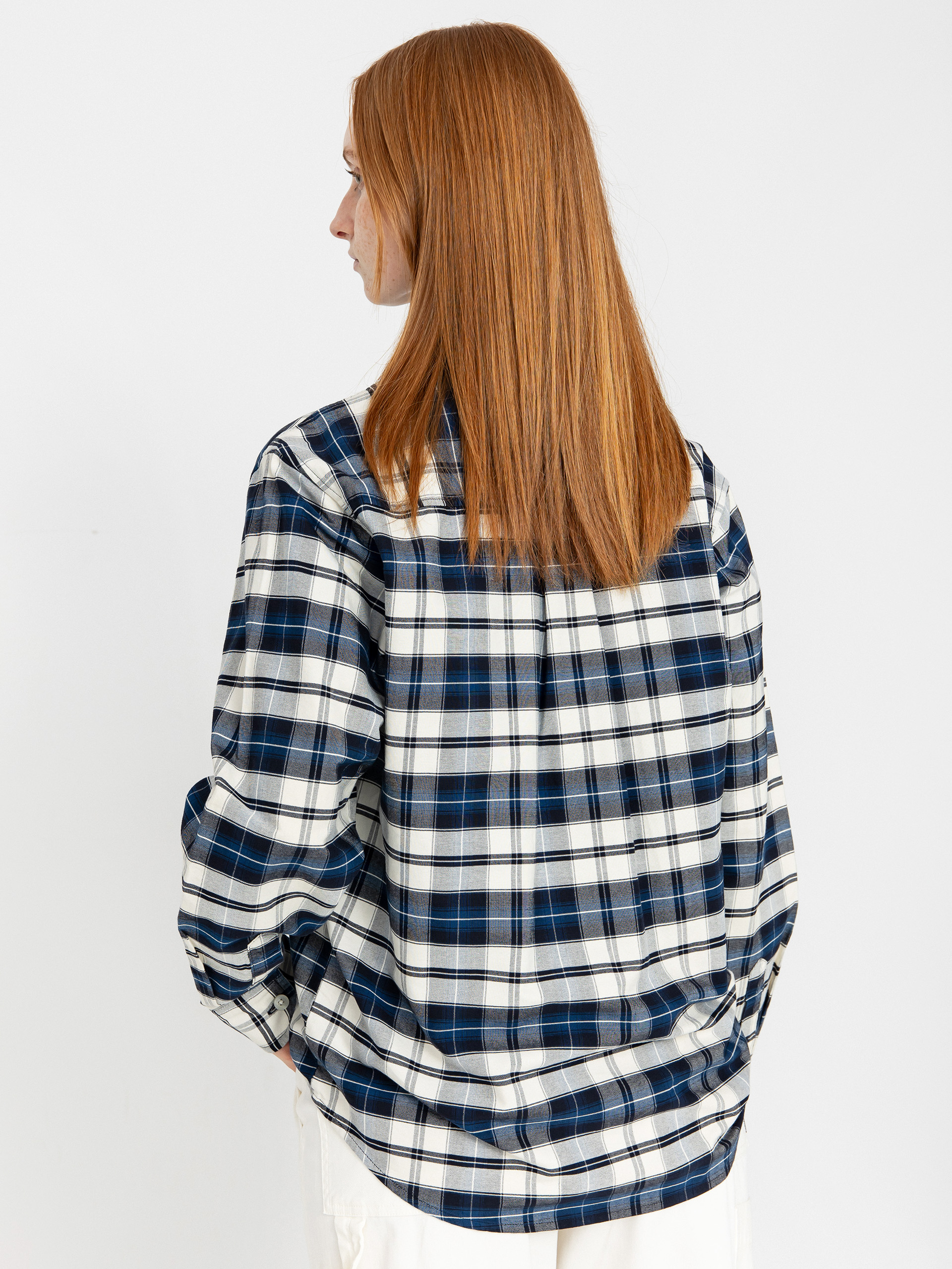 Риза Carhartt WIP Tarbell Wmn (tarbell check/dark navy/white)