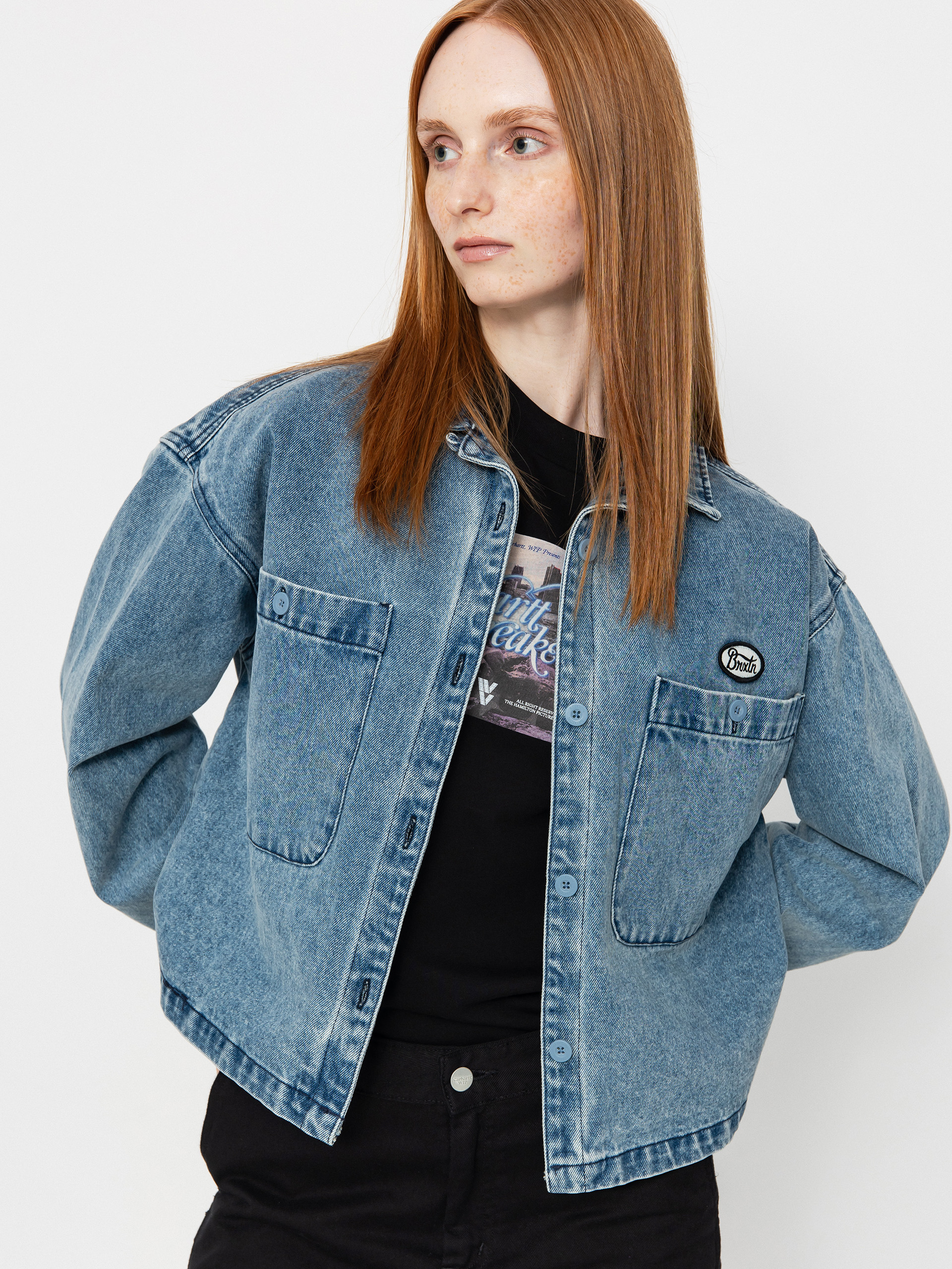 Риза Brixton Utopia Overshirt Wmn (lt denim)