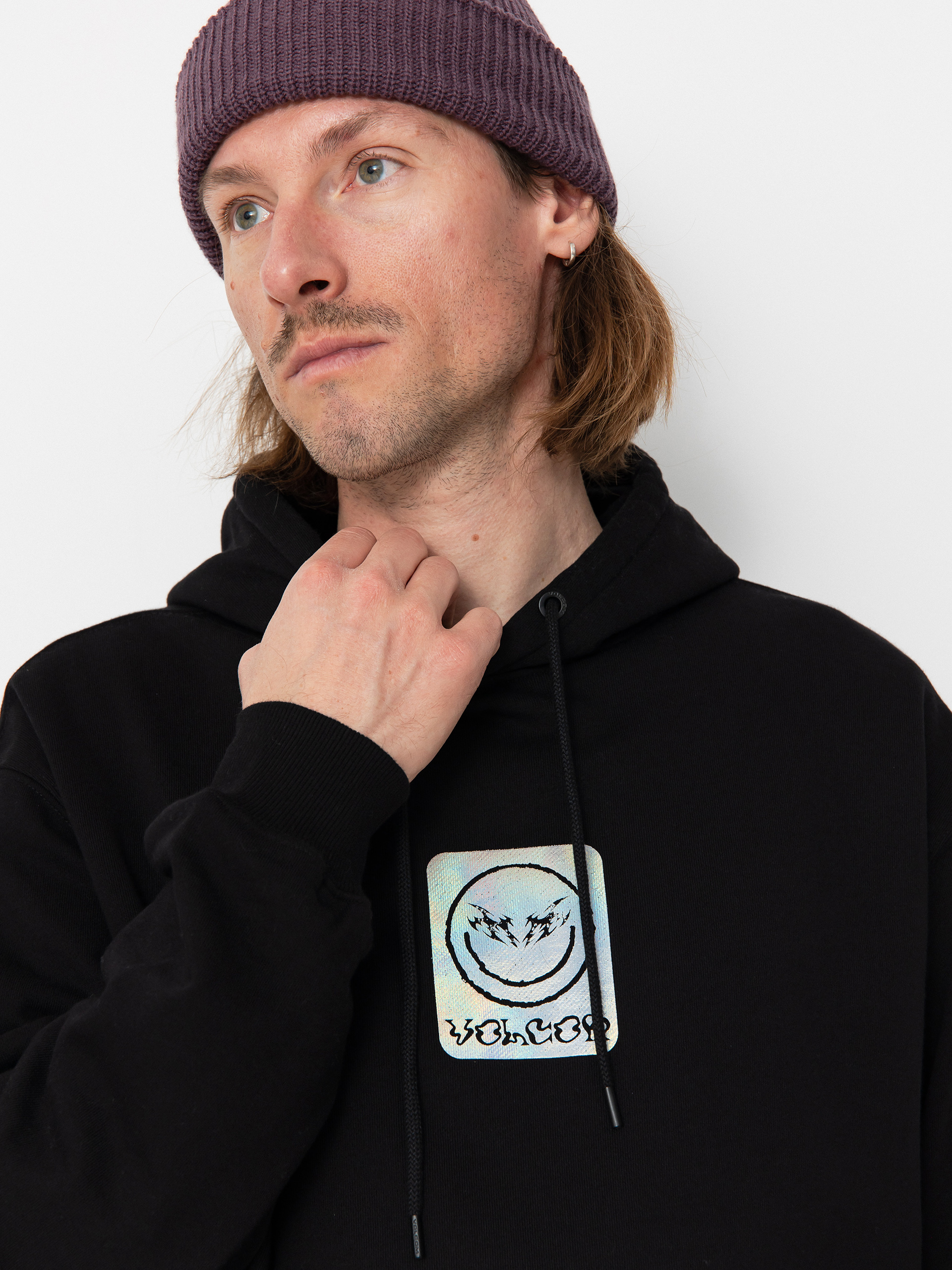Суитшърт с качулка Volcom Fa F Rygalski HD (black)