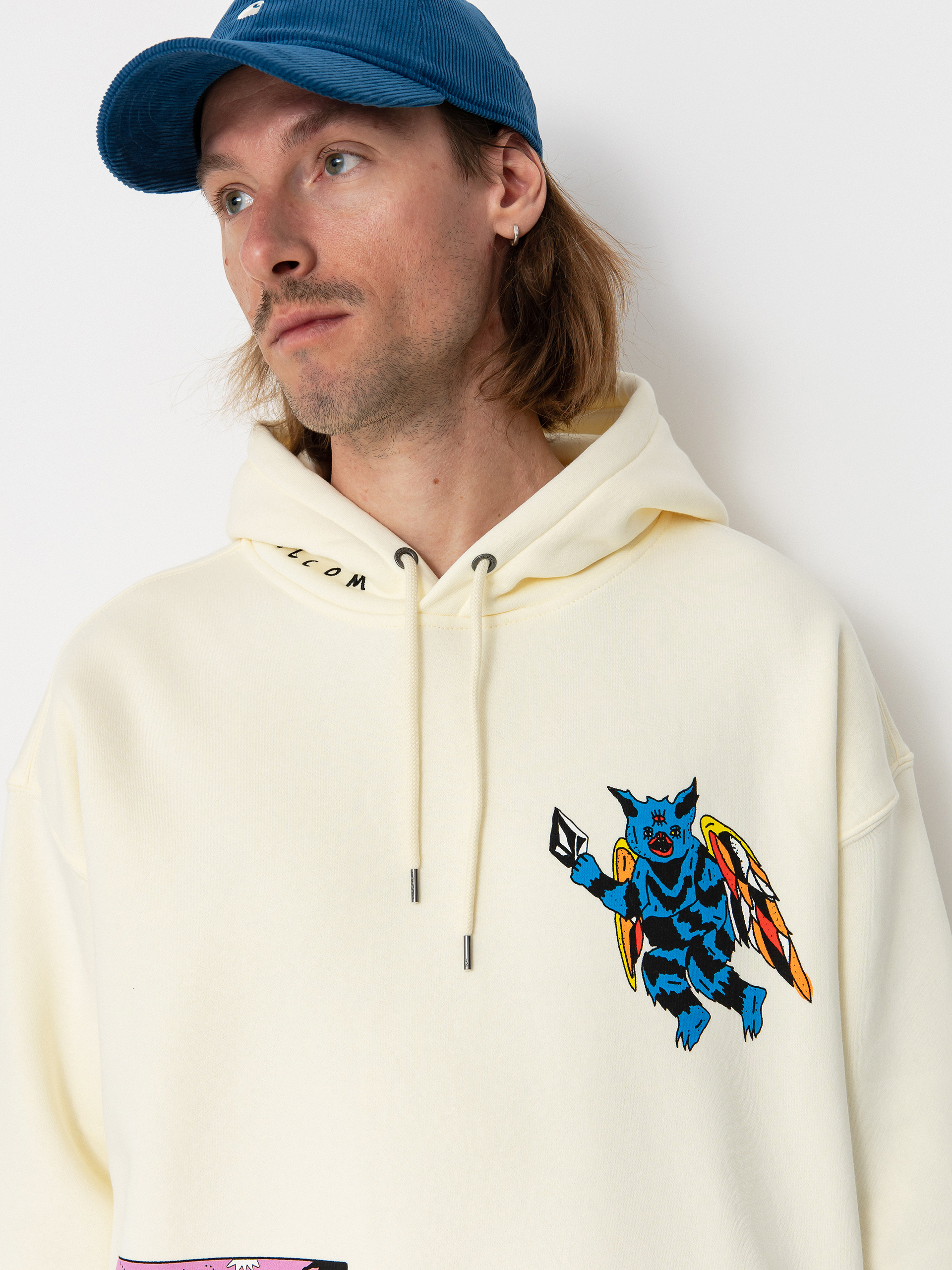 Суитшърт с качулка Volcom Fa Bob Mollema 2 HD (light beige)