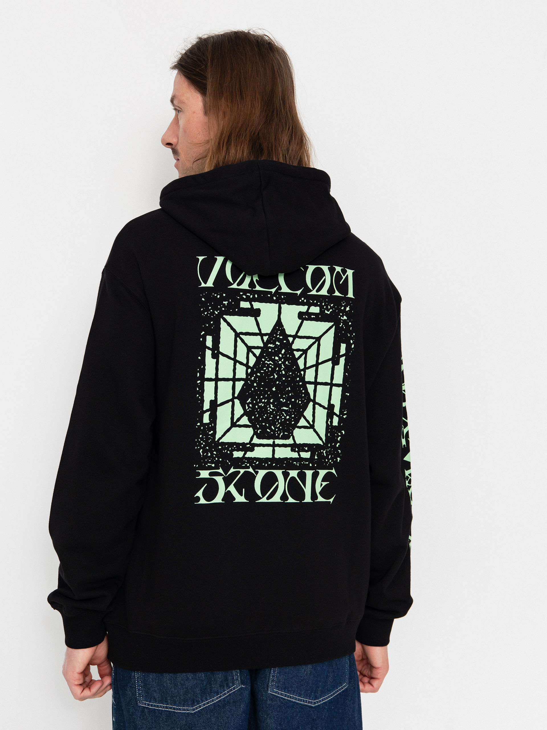 Суитшърт с качулка Volcom Handerry HD (black)