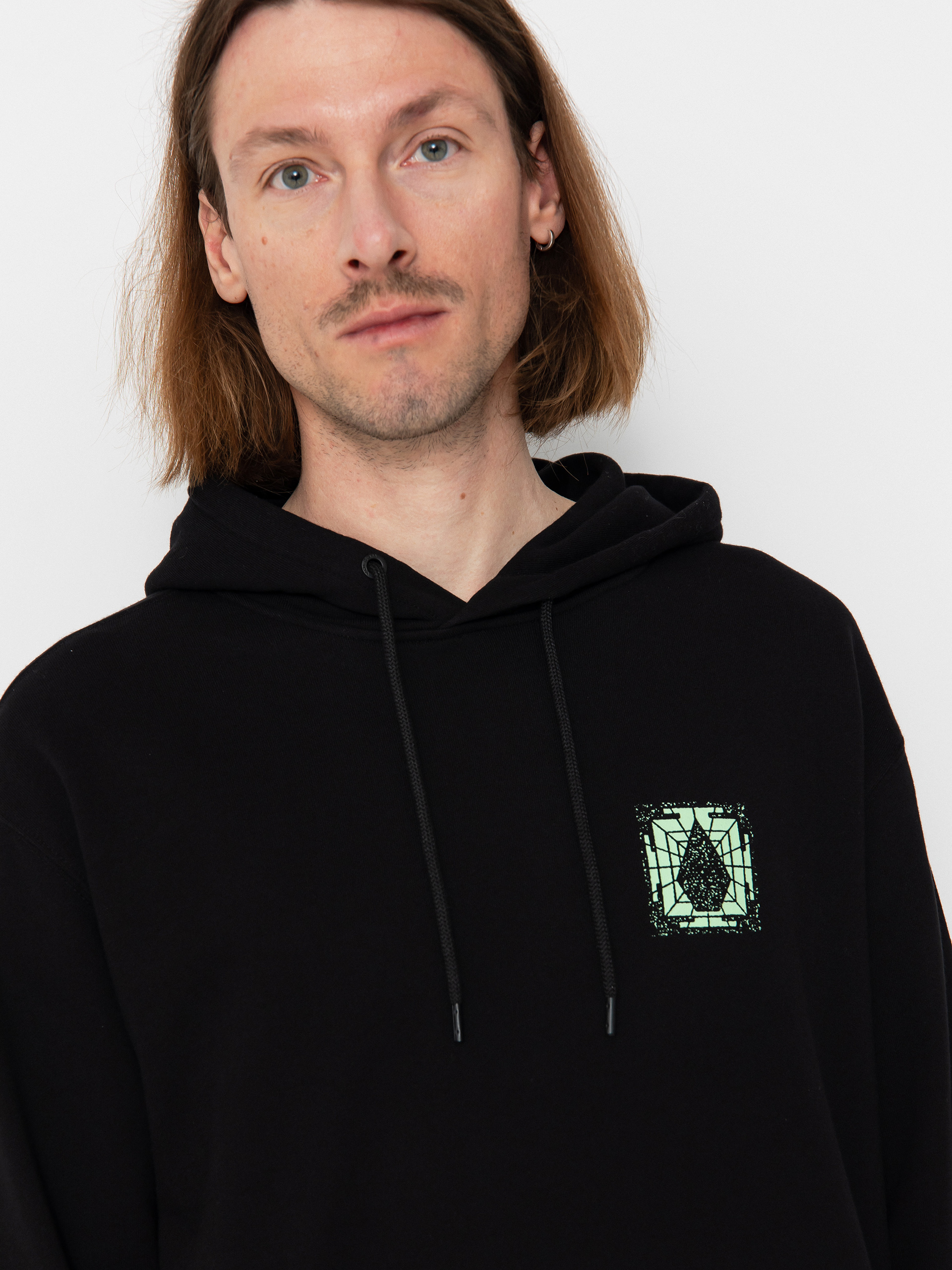 Суитшърт с качулка Volcom Handerry HD (black)