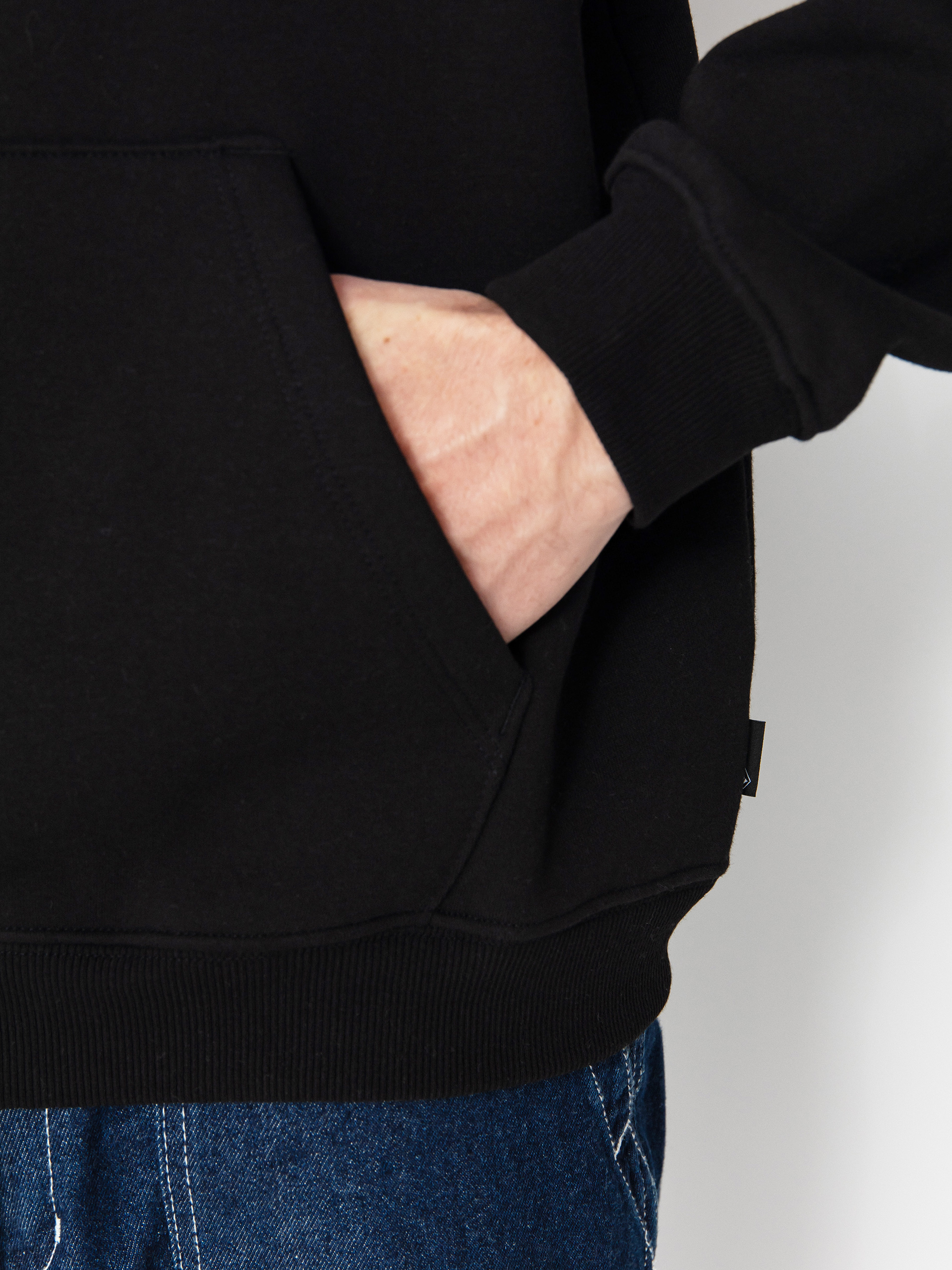 Суитшърт с качулка Volcom Single Stone HD (black)