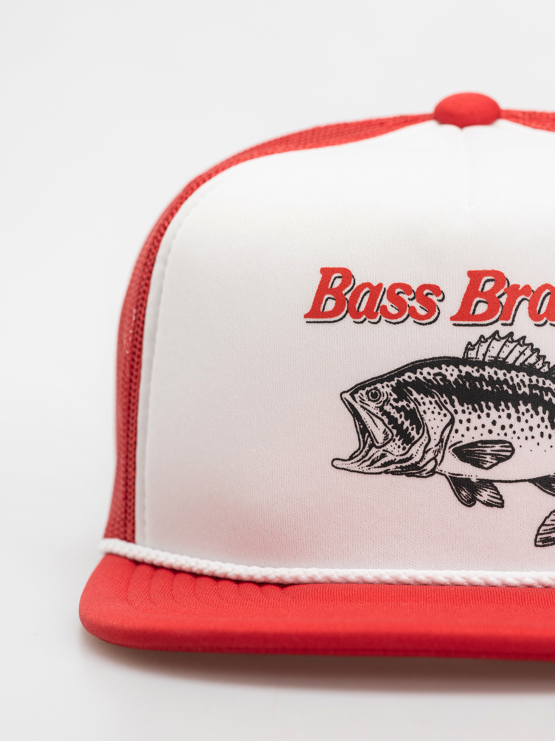 Шапка с козирка Brixton Bass Brains Ft Mp Trucker (crimson/white/crimson)