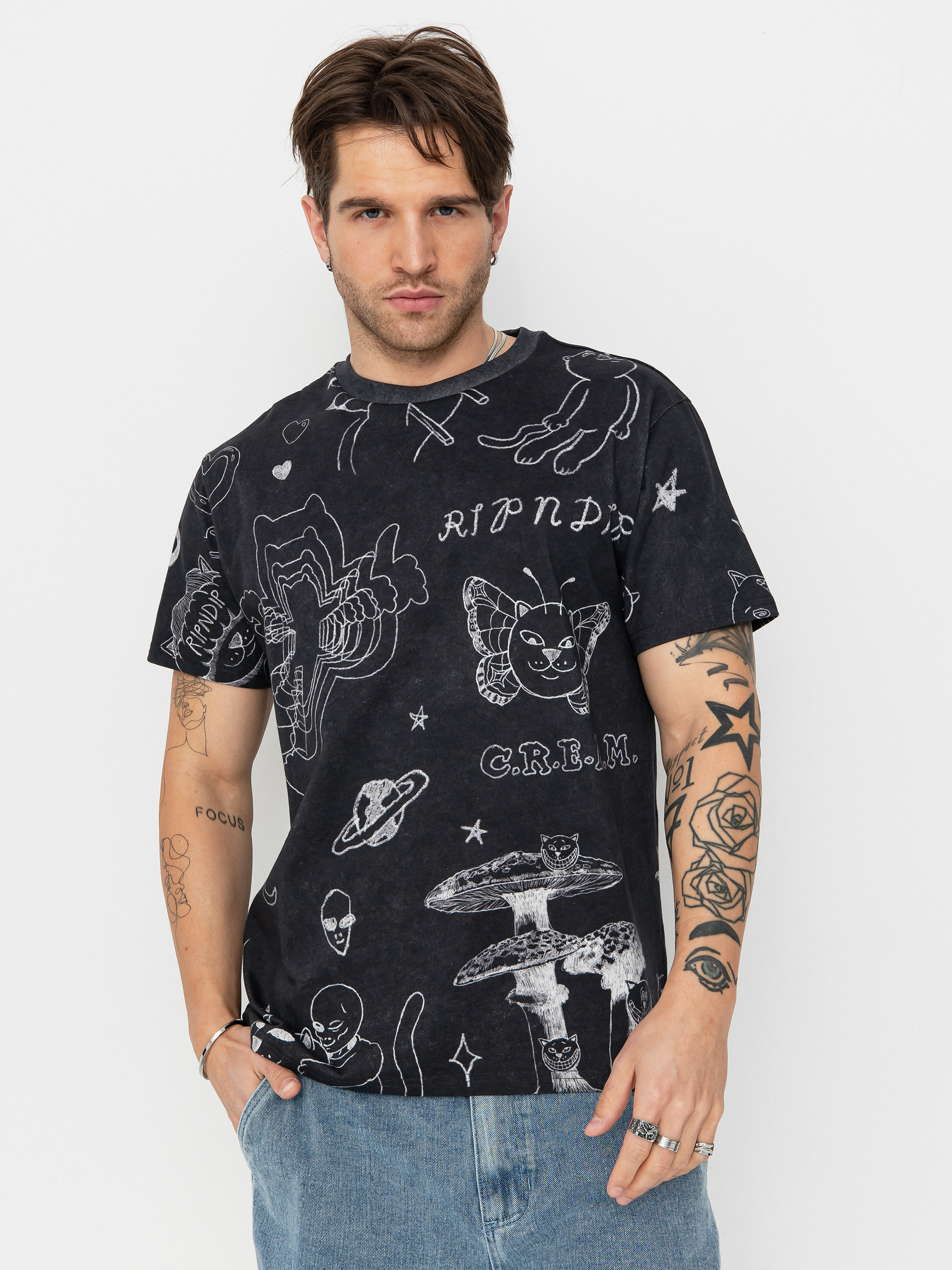 Тениска RipNDip Nermal Domination (black wash)