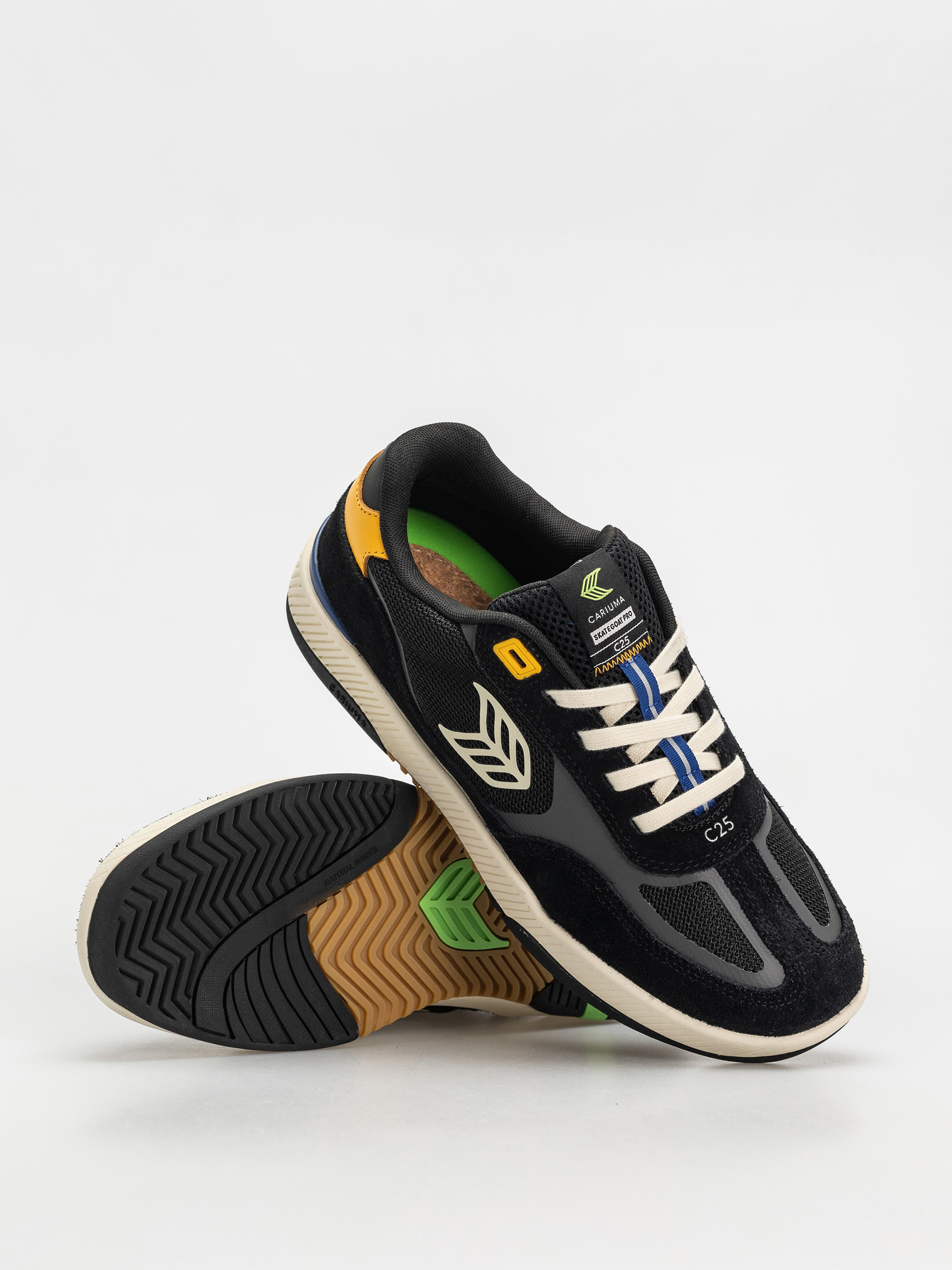 Обувки Cariuma Skategoat C25 Pro (black suede and mesh ivory logo yellow)