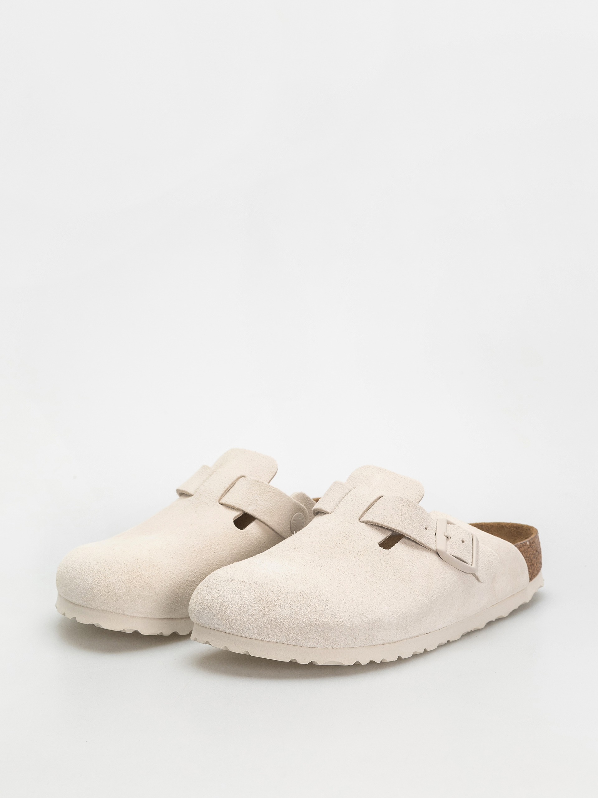 Чехли Birkenstock Boston Suede Leather Narrow Wmn (antique white)