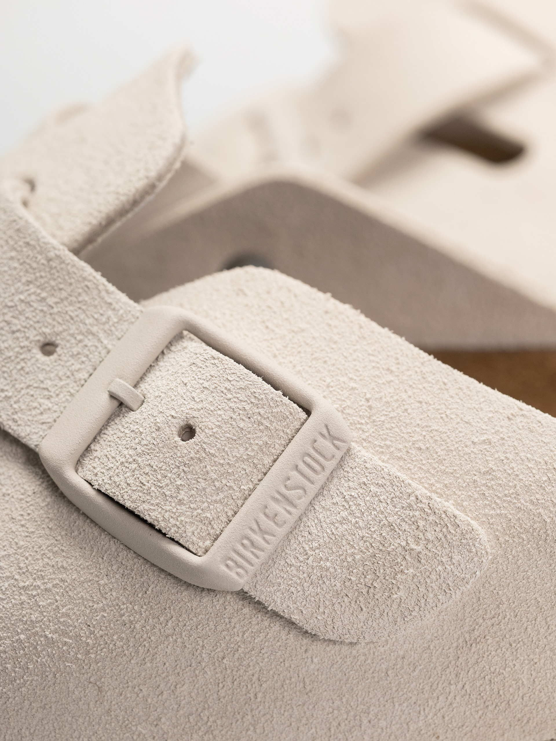 Чехли Birkenstock Boston Suede Leather Narrow Wmn (antique white)