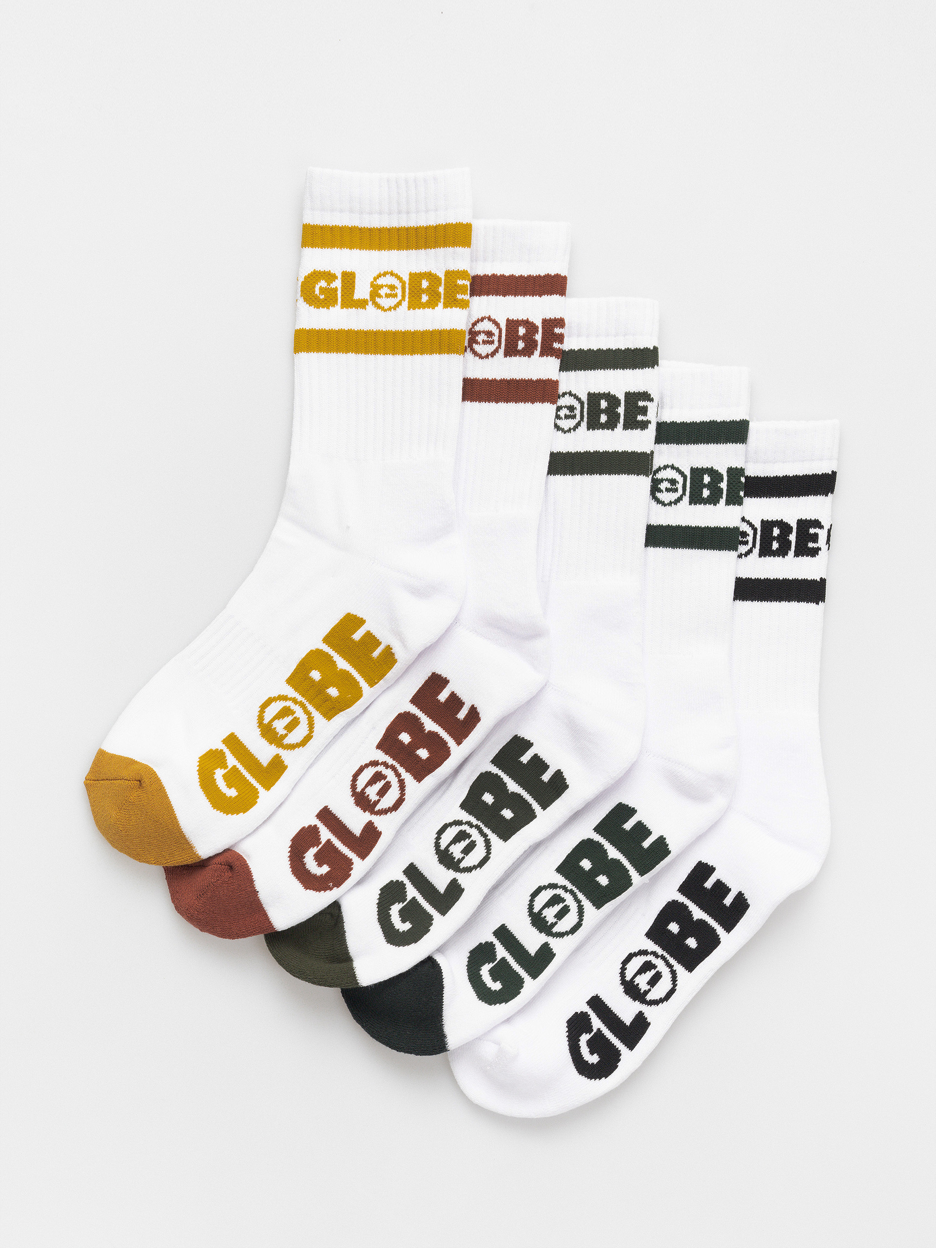 Чорапи Globe Tilt Hi Crew 5 Pk (white assorted)