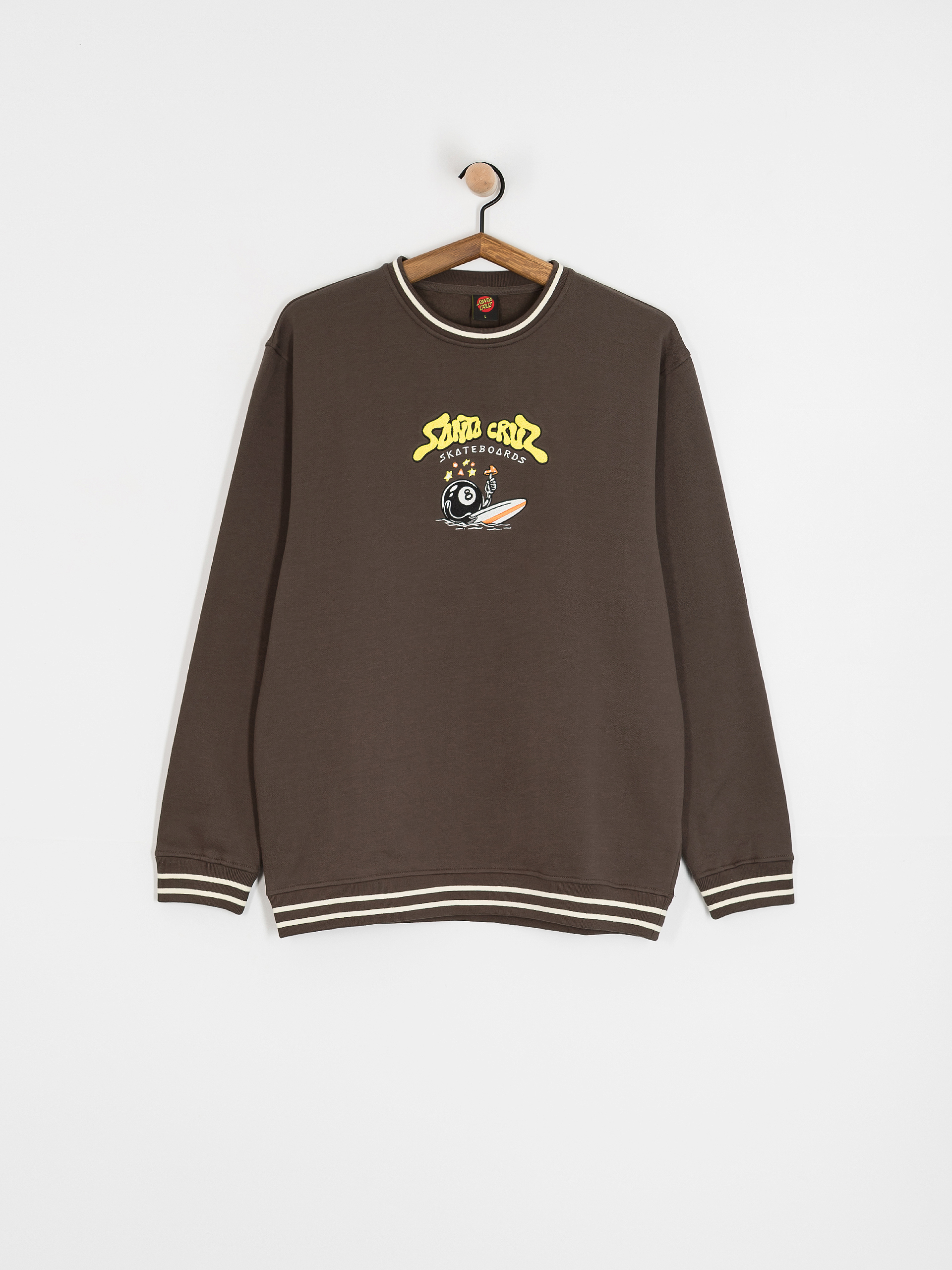 Суитшърт Santa Cruz Winkowski Surf Front Crew (washed black)