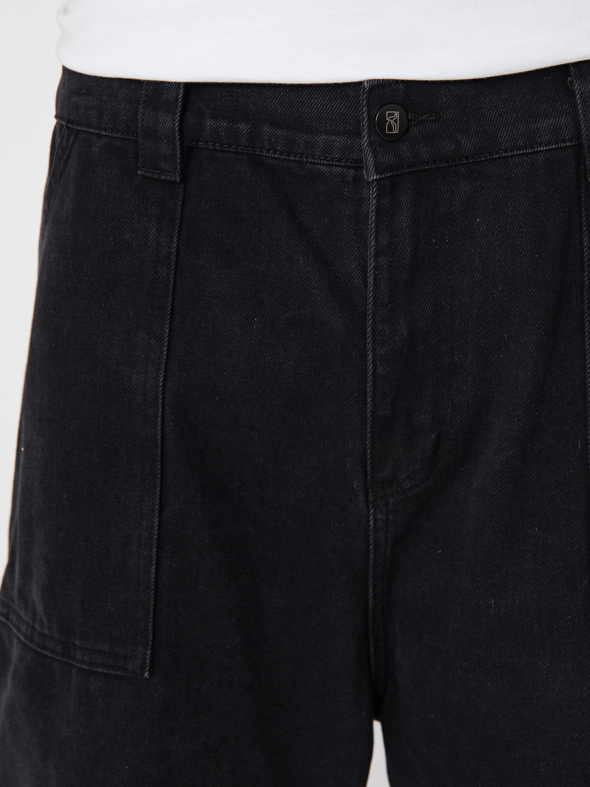 Къси панталони Poetic Collective Painter (black denim)