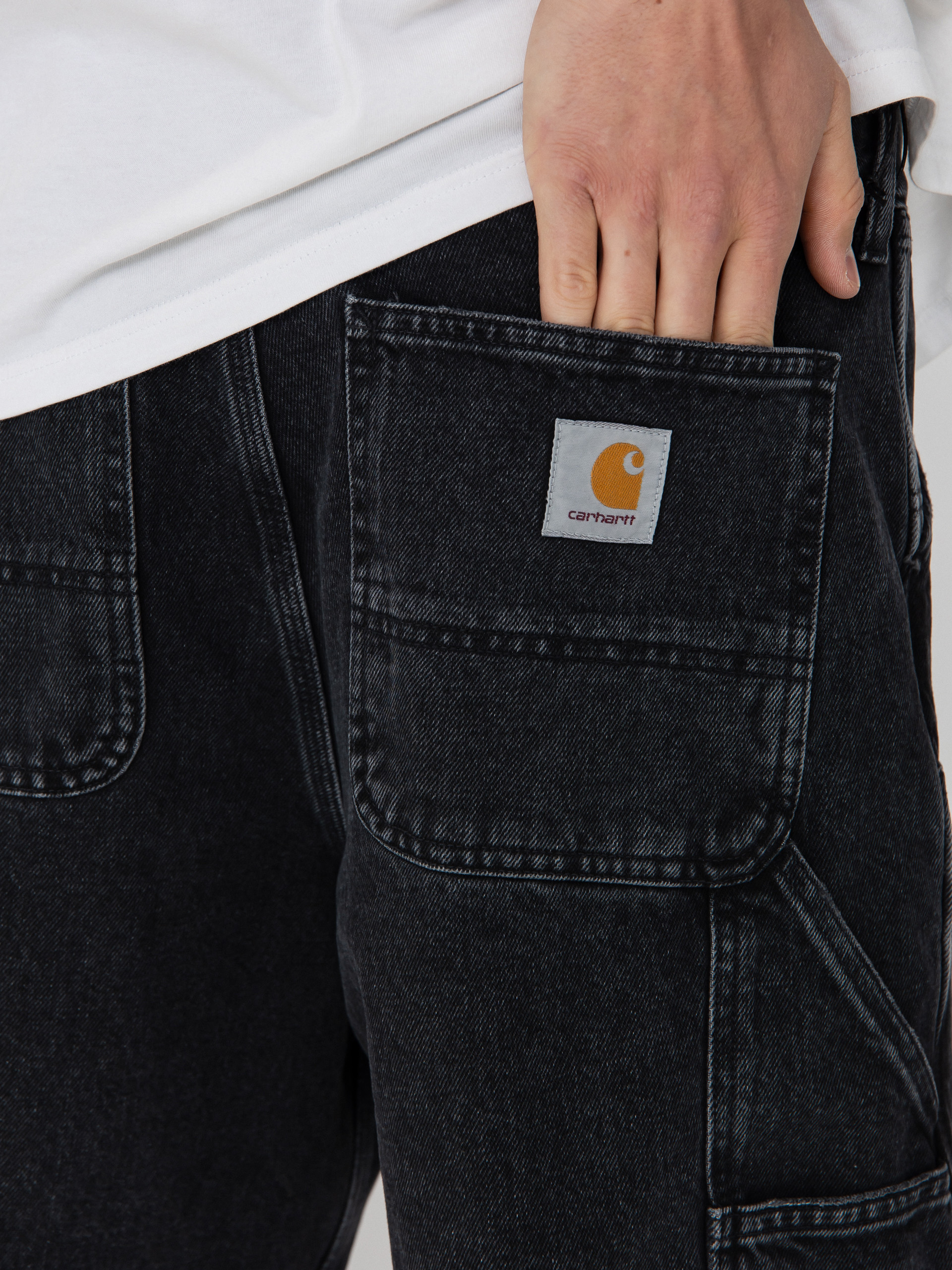 Къси панталони Carhartt WIP Double Knee (black)