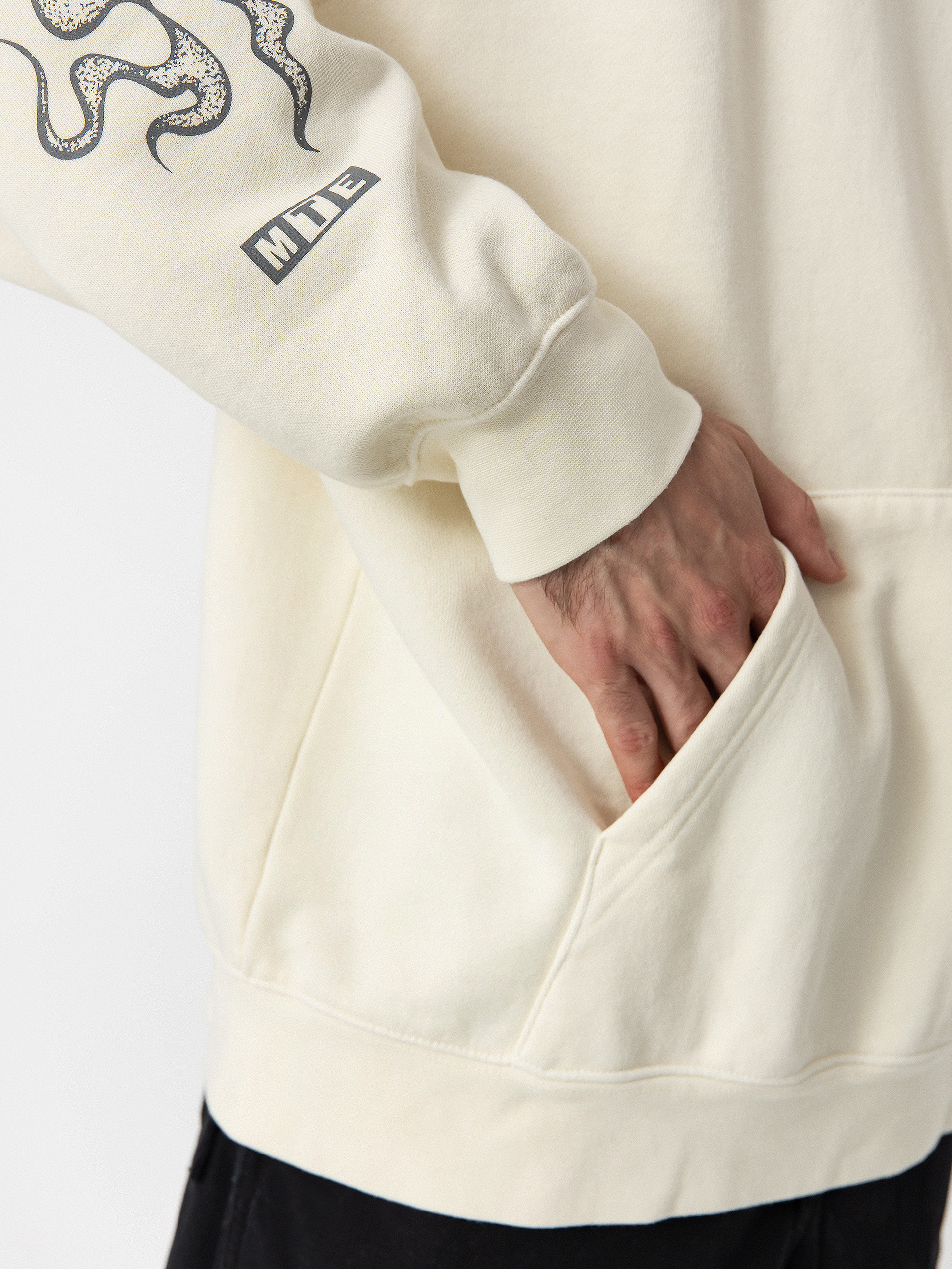 Суитшърт с качулка Vans Mte Smokey Elevations HD (egret)