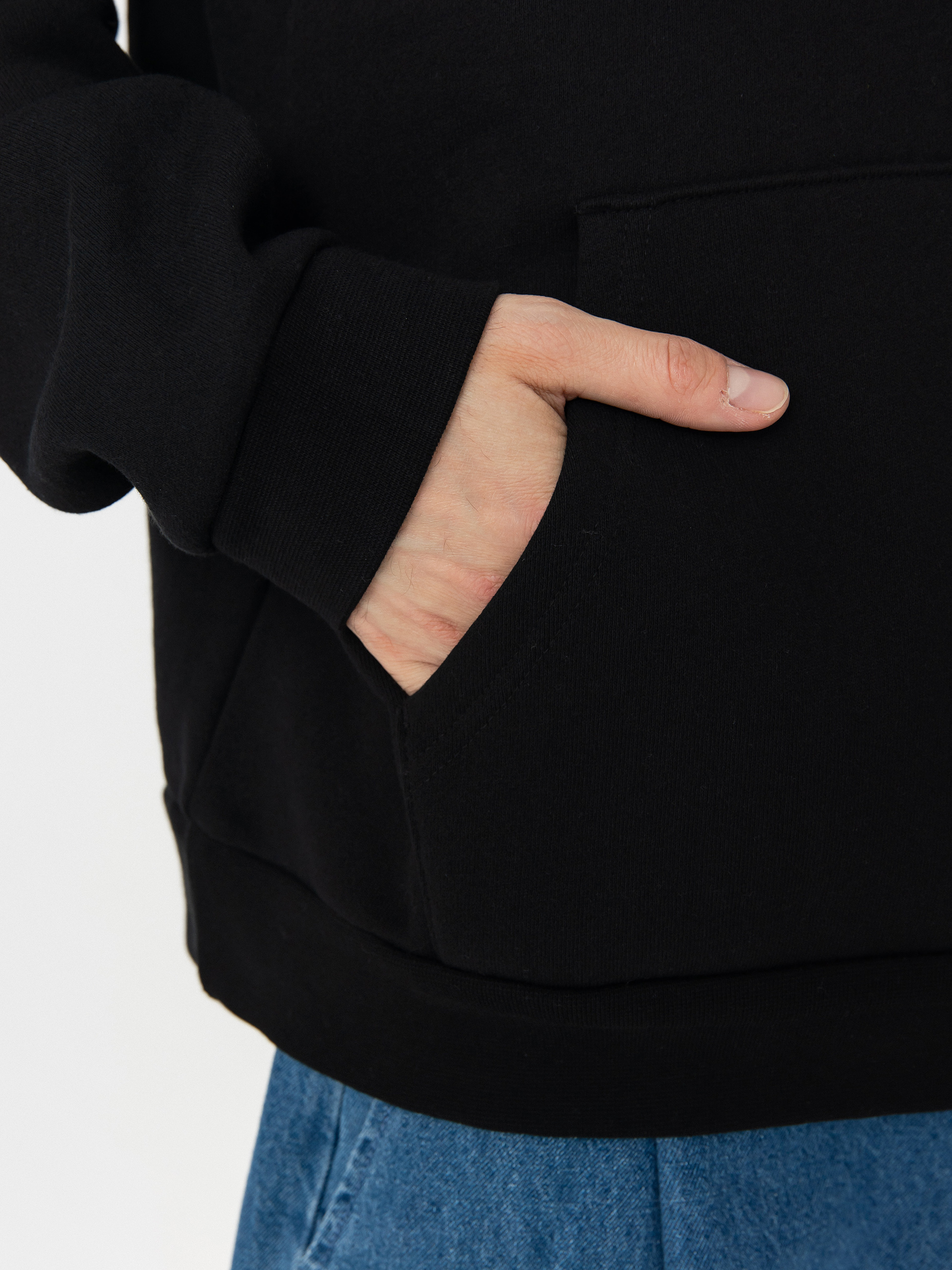 Суитшърт с качулка OBEY New Visions Extra Heavy HD (black)