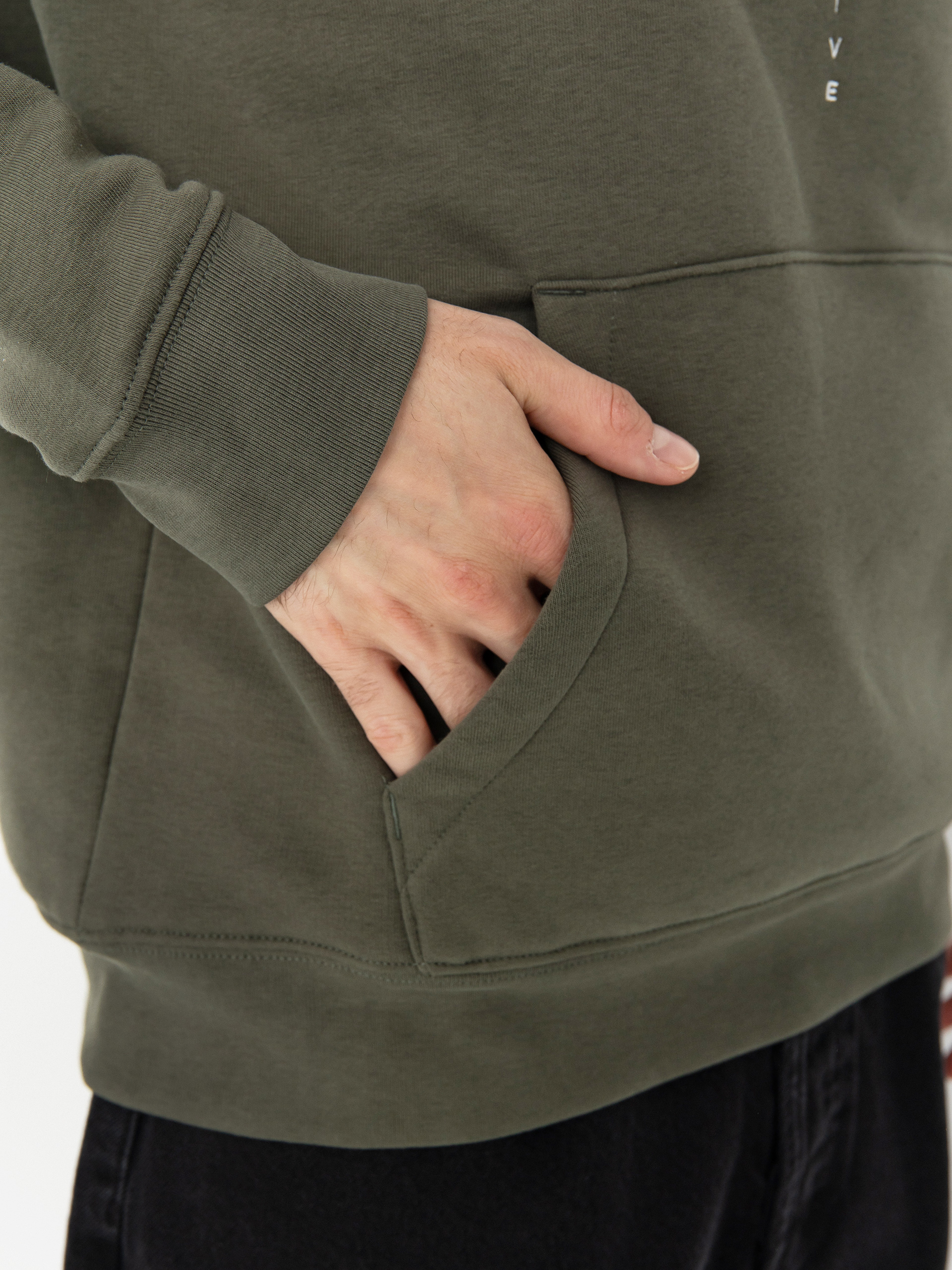 Суитшърт с качулка Poetic Collective Flower HD (khaki)