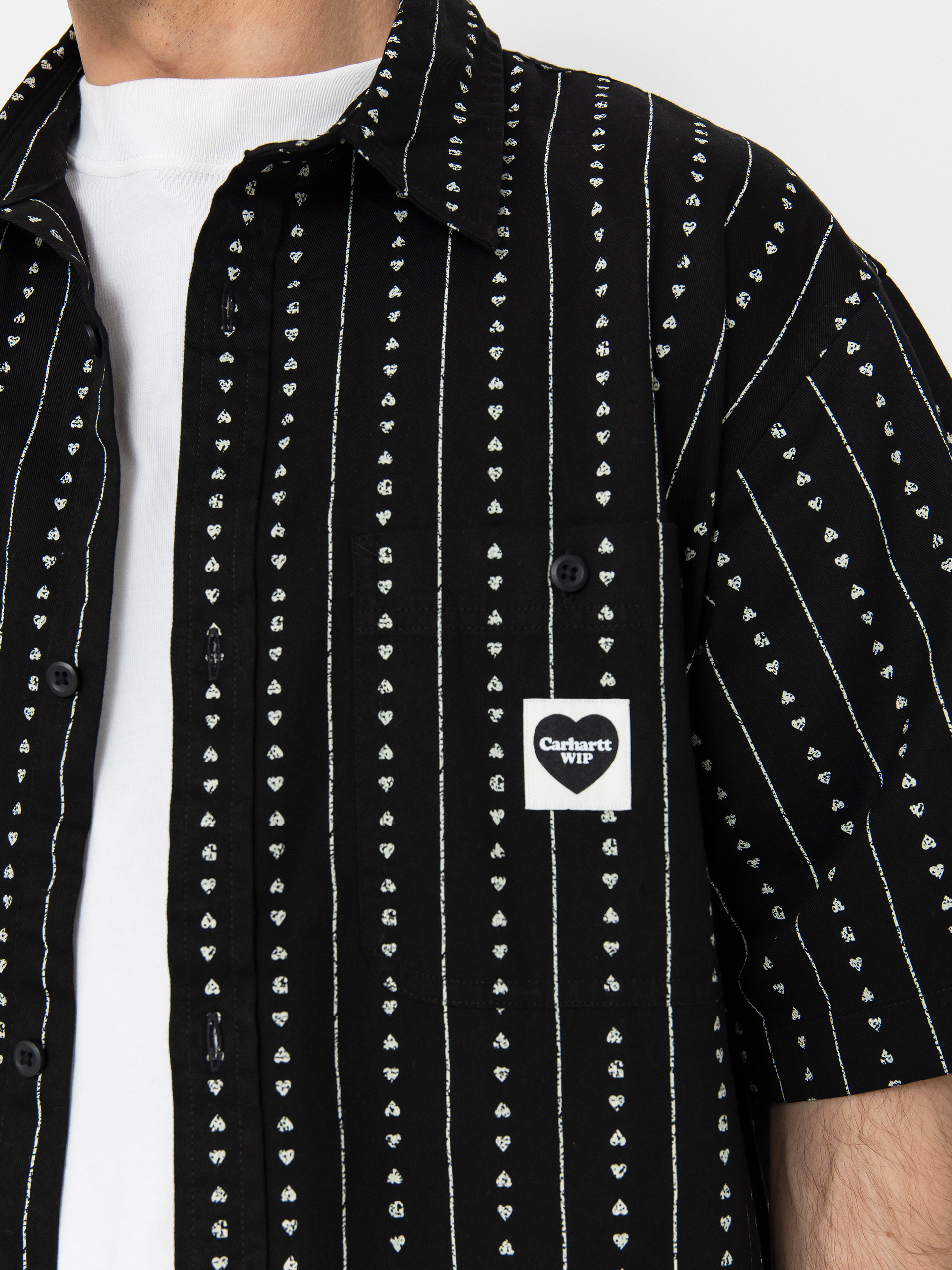 Риза Carhartt WIP Drewe (heart c pinstripe/black/natural)