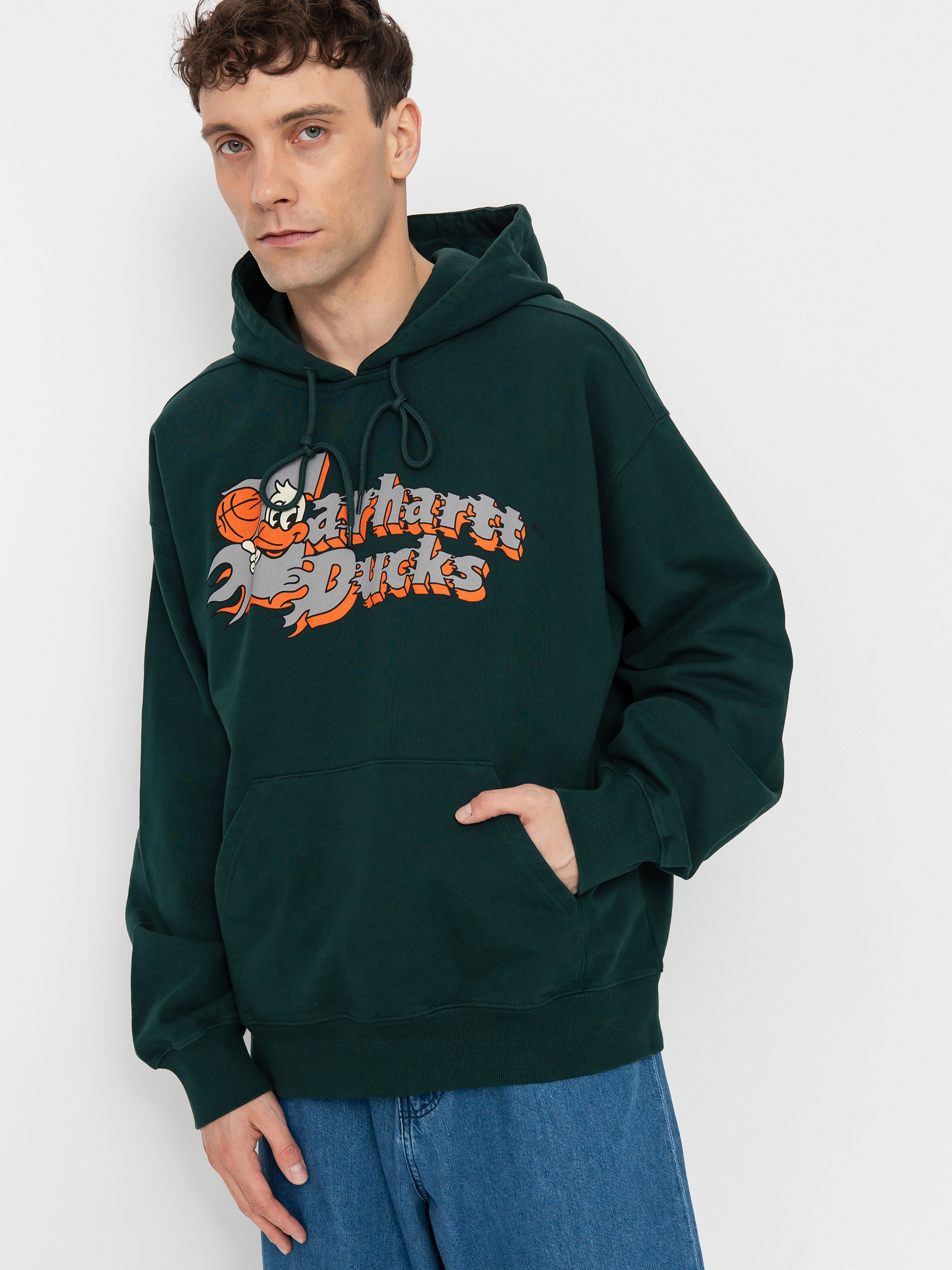 Суитшърт с качулка Carhartt WIP Flaming Ducks HD