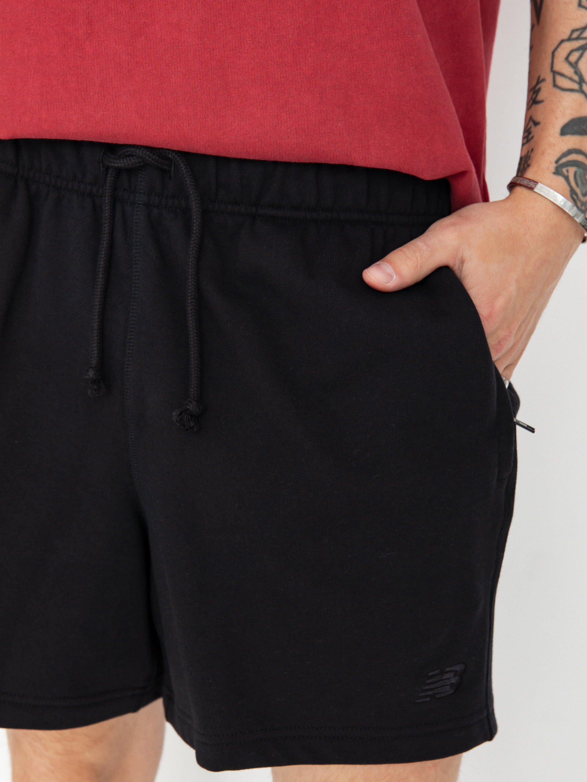 Къси панталони New Balance Athletics French (black)