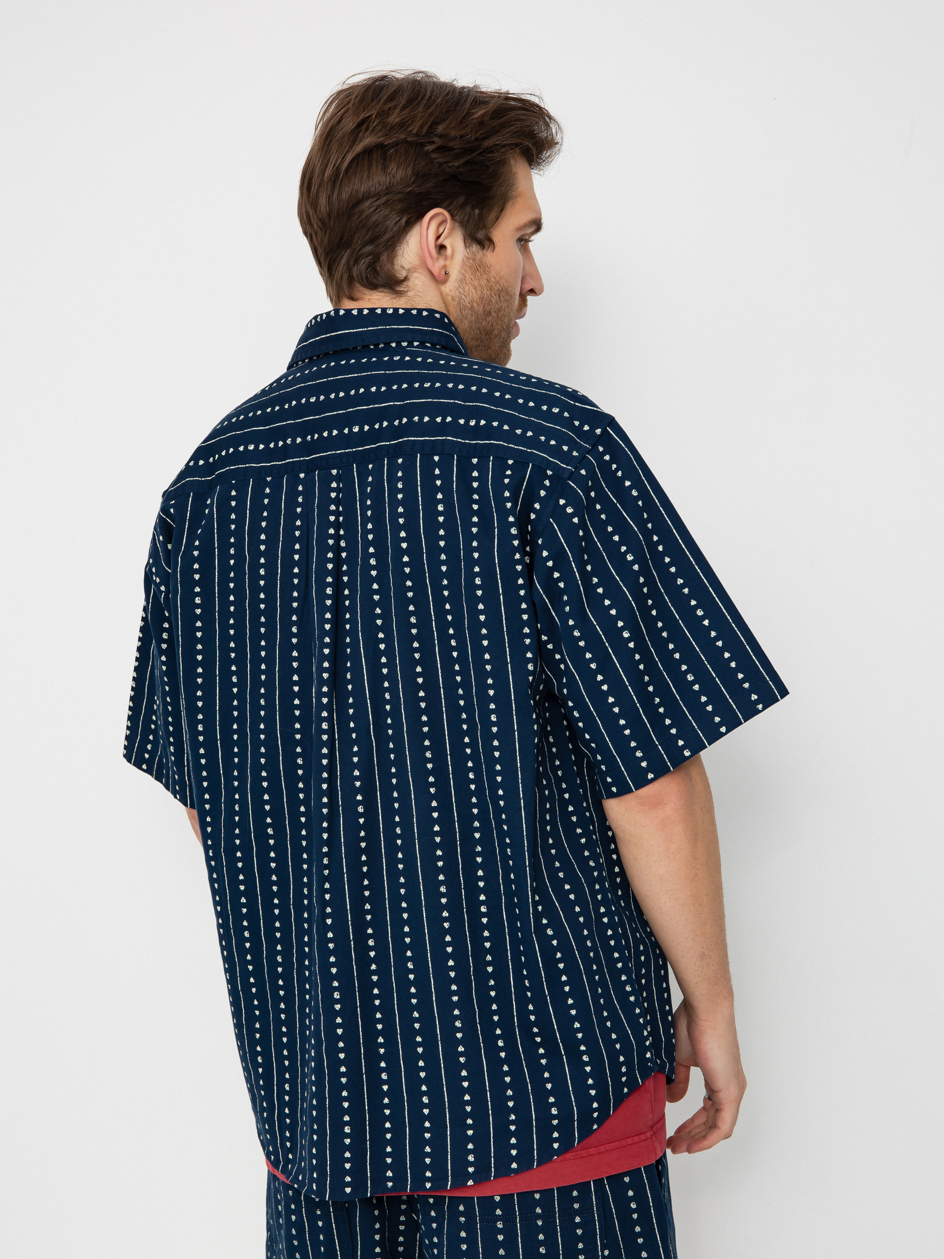 Риза Carhartt WIP Drewe (heart c pinstripe/ink/natural)