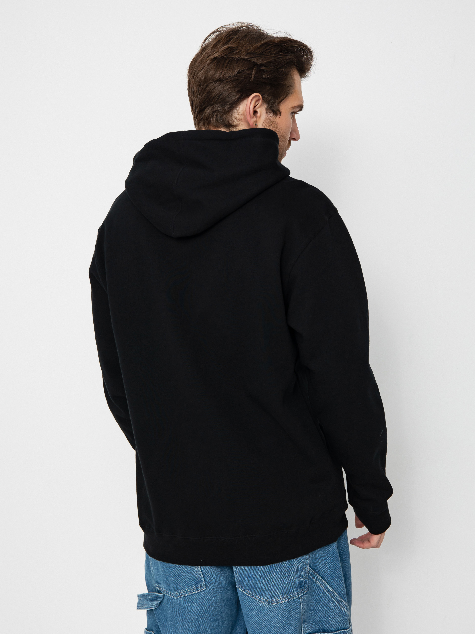 Суитшърт с качулка Spitfire Bighead Fill HD (black/black red & white print)