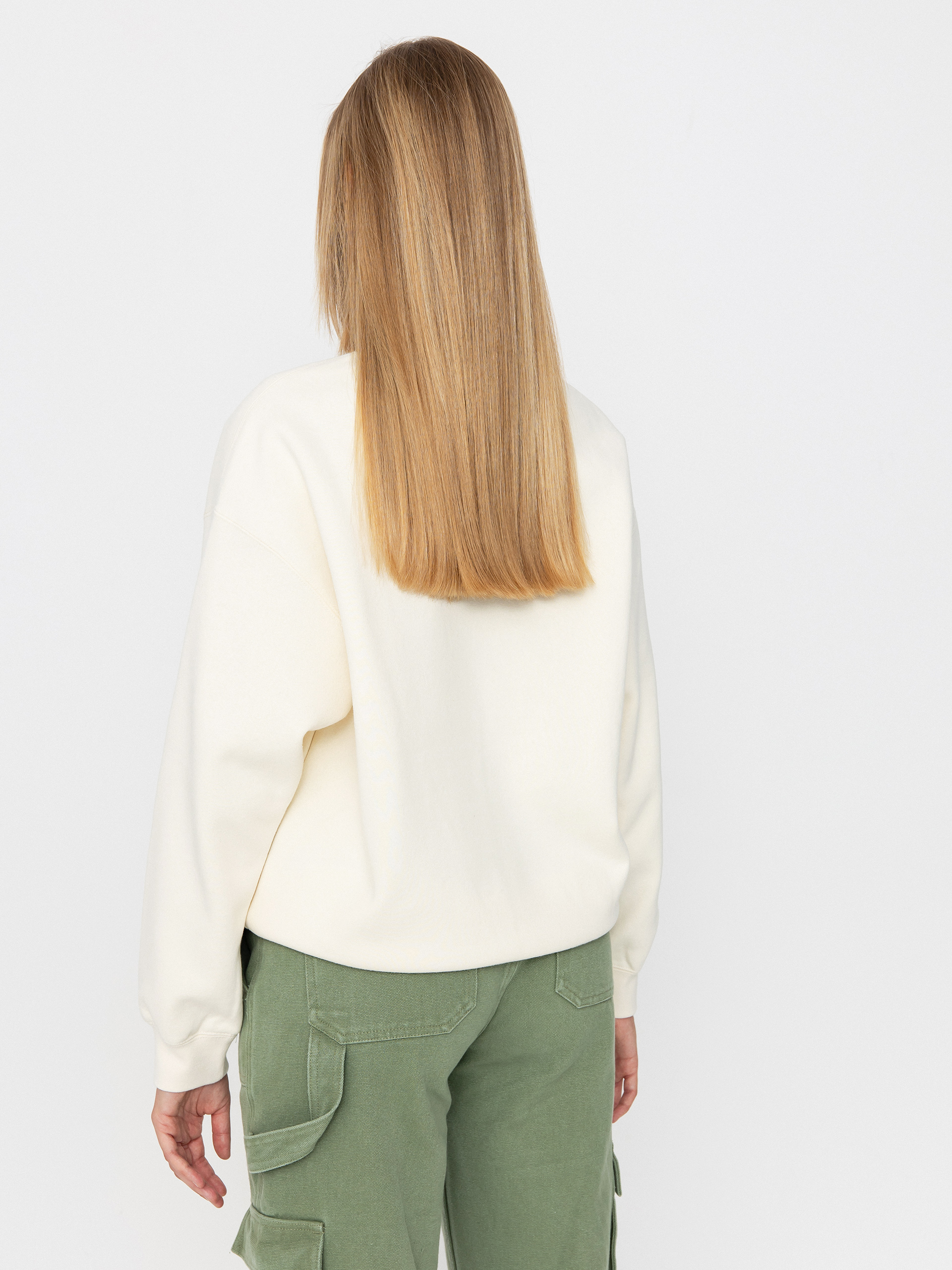 Суитшърт OBEY Int Crew (unbleached)