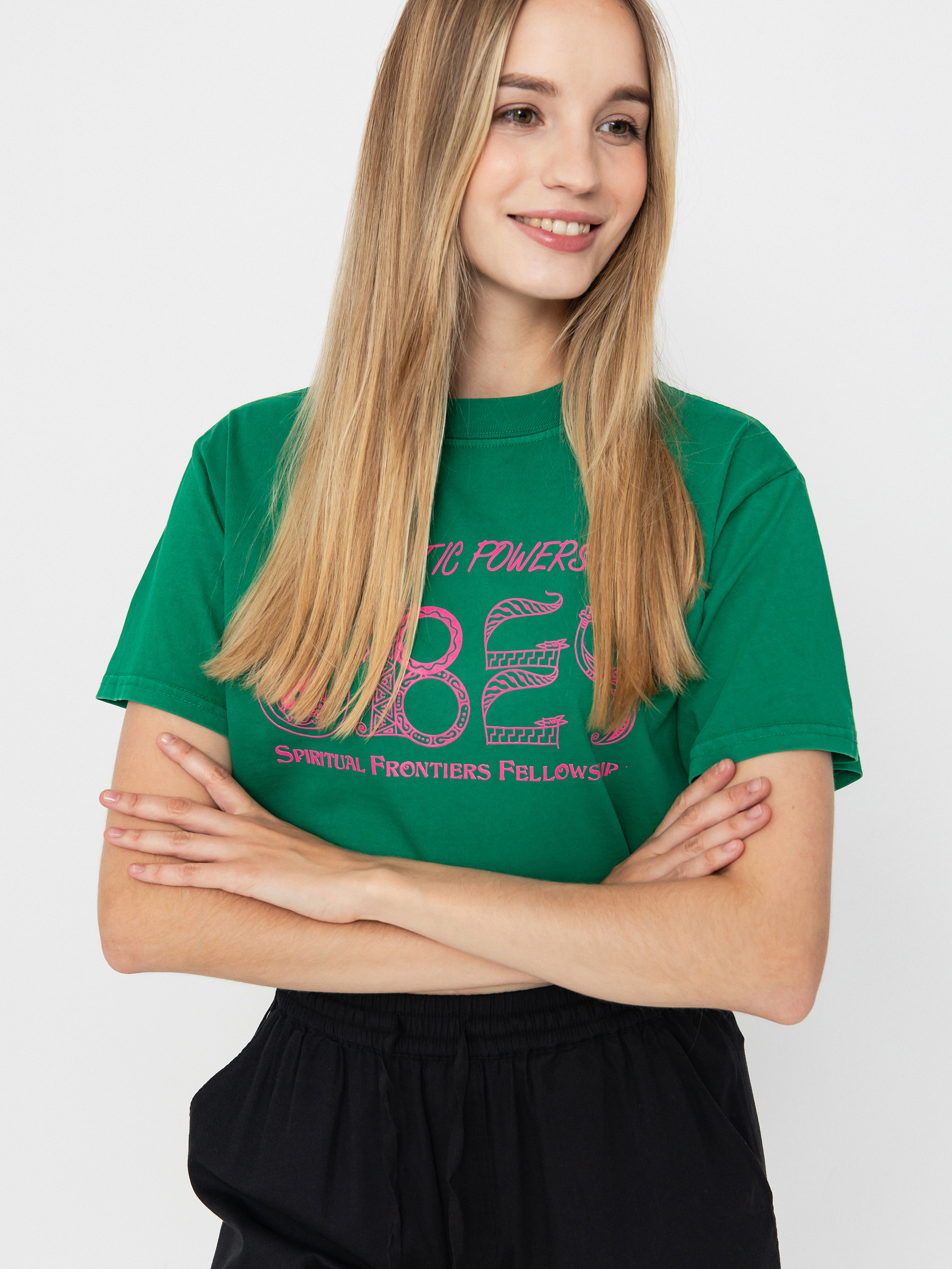 Тениска OBEY Mystic Powers Of Obey Wmn (green tambourine)