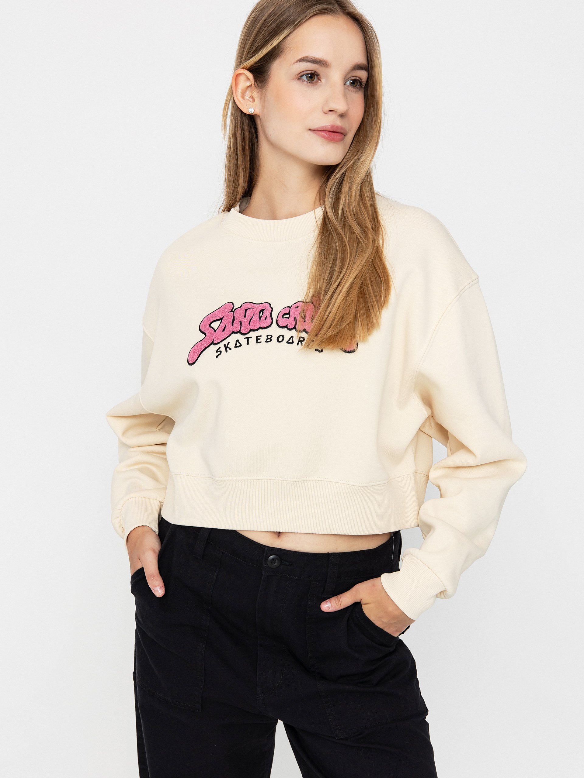 Суитшърт Santa Cruz Winkowski 8Baller Strip Crew Wmn (chalk)