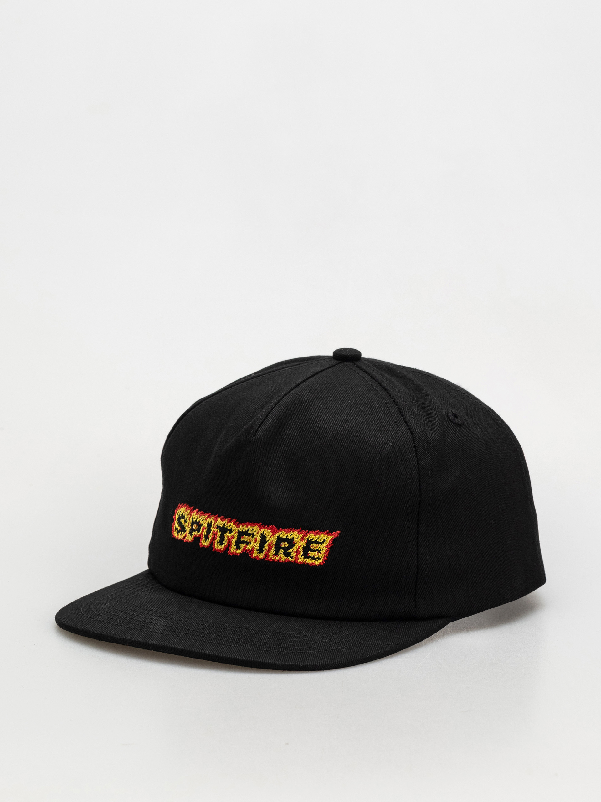 Шапка с козирка Spitfire Flames Script (black)