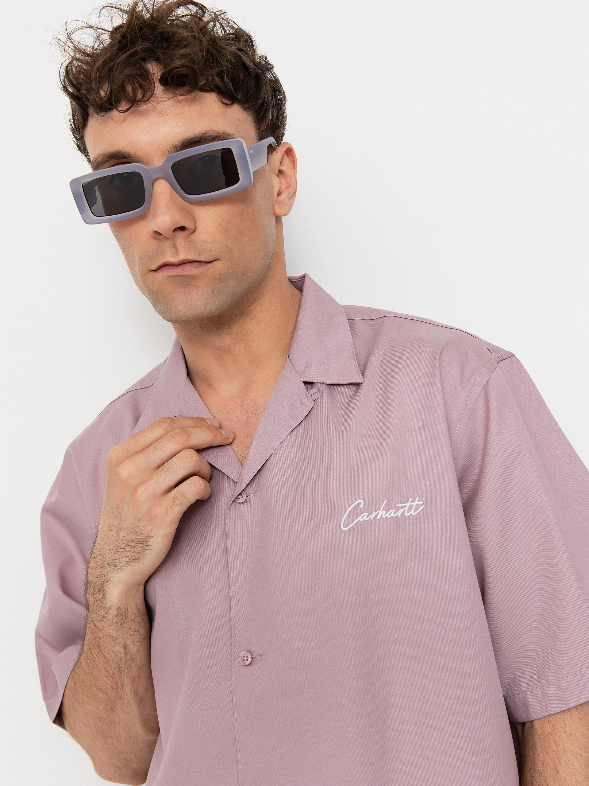 Риза Carhartt WIP Delray (hortensia/white)