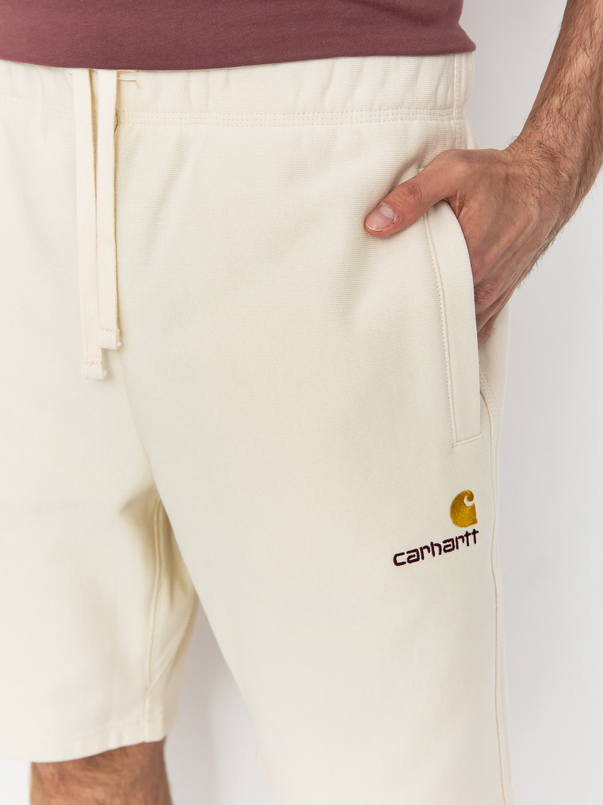 Къси панталони Carhartt WIP American Script (natural)