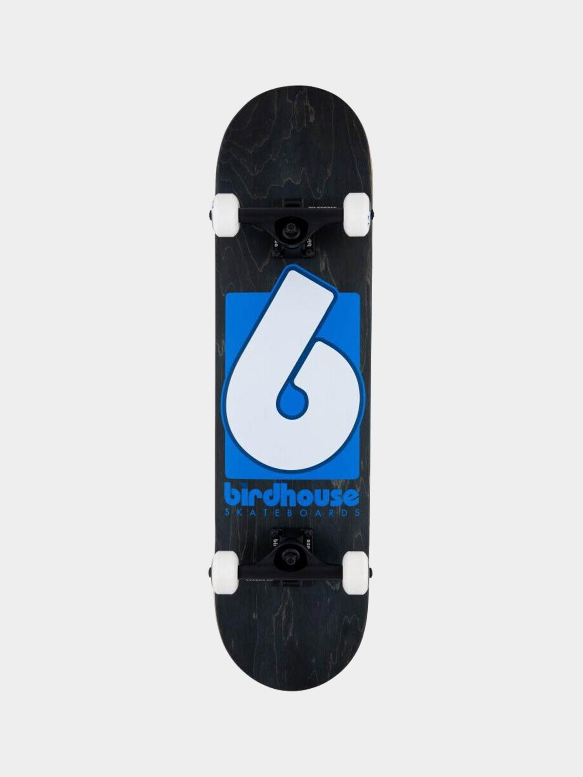 Скейтборд Birdhouse B Logo (black/blue)