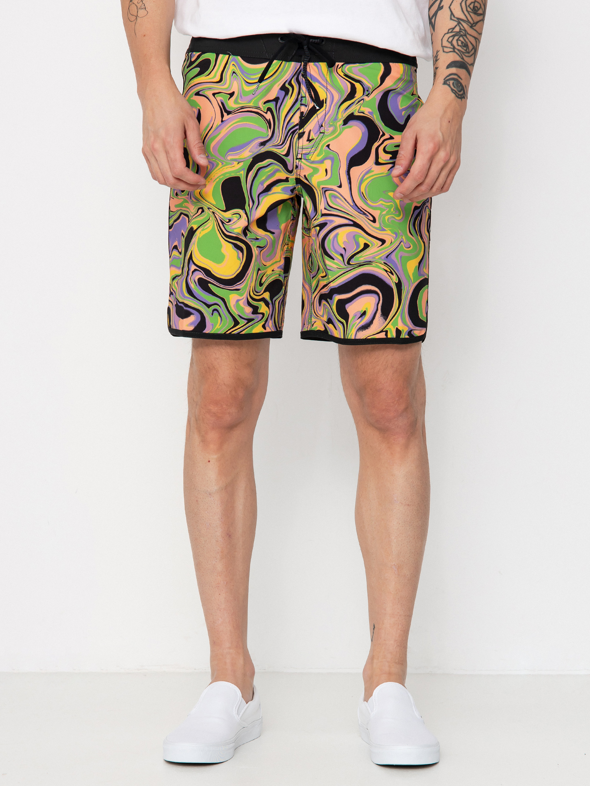 Плажни къси панталони Volcom Infuse Scallop Mod 19 (steel purple)