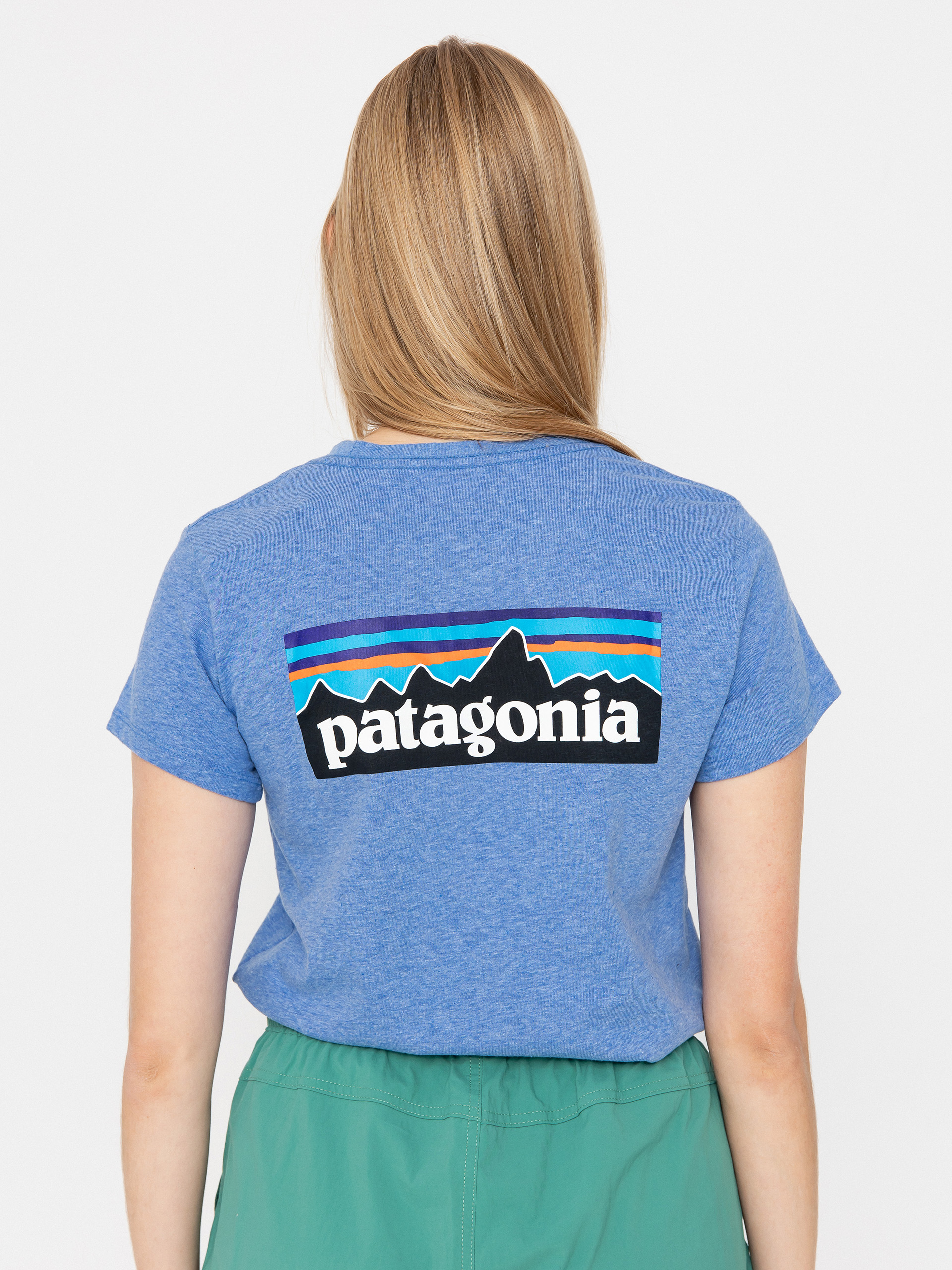 Тениска Patagonia P 6 Logo Responsibili Wmn (abundant blue)