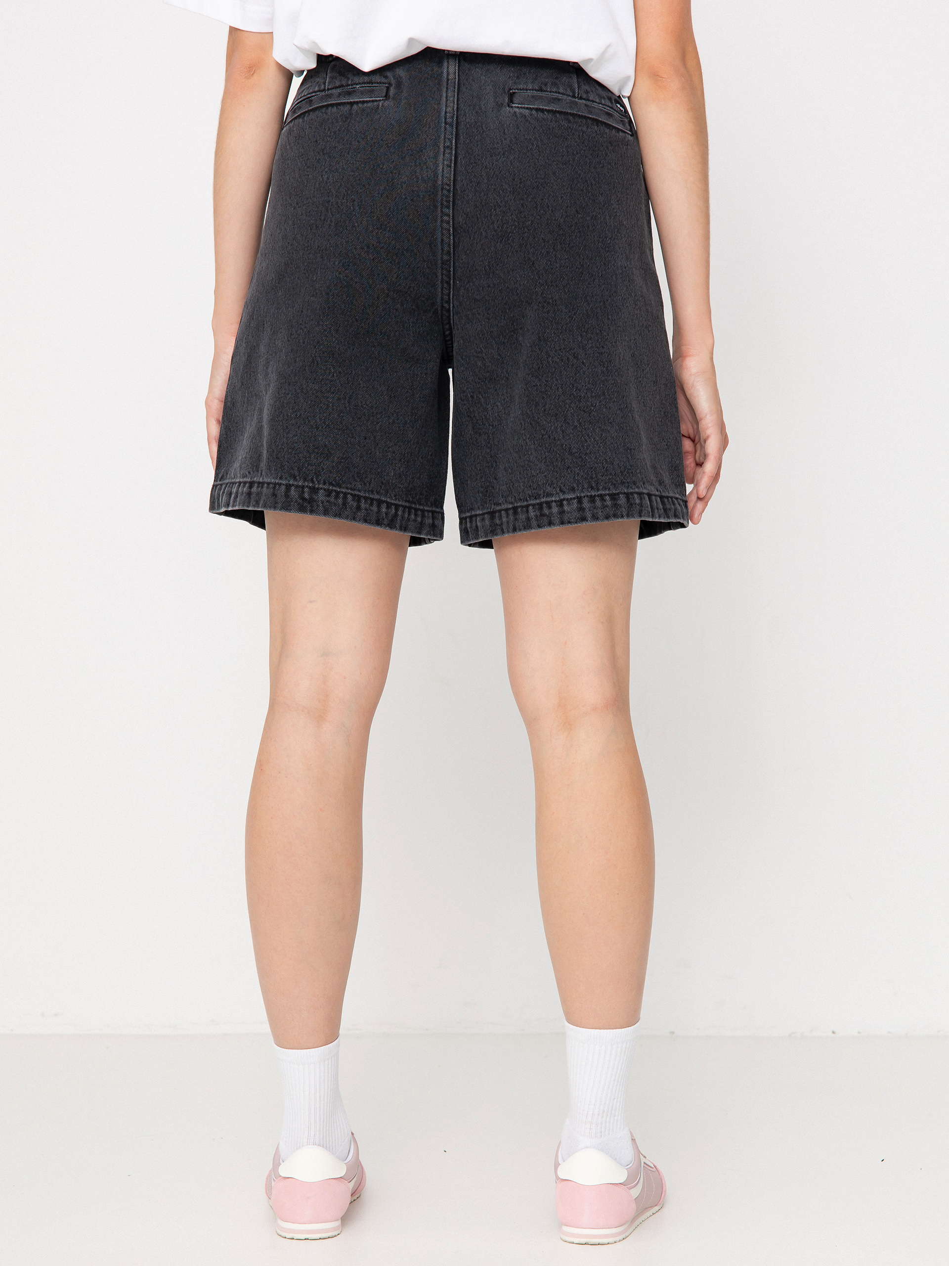 Къси панталони OBEY Eli II Denim Pleated Wmn (black ash)