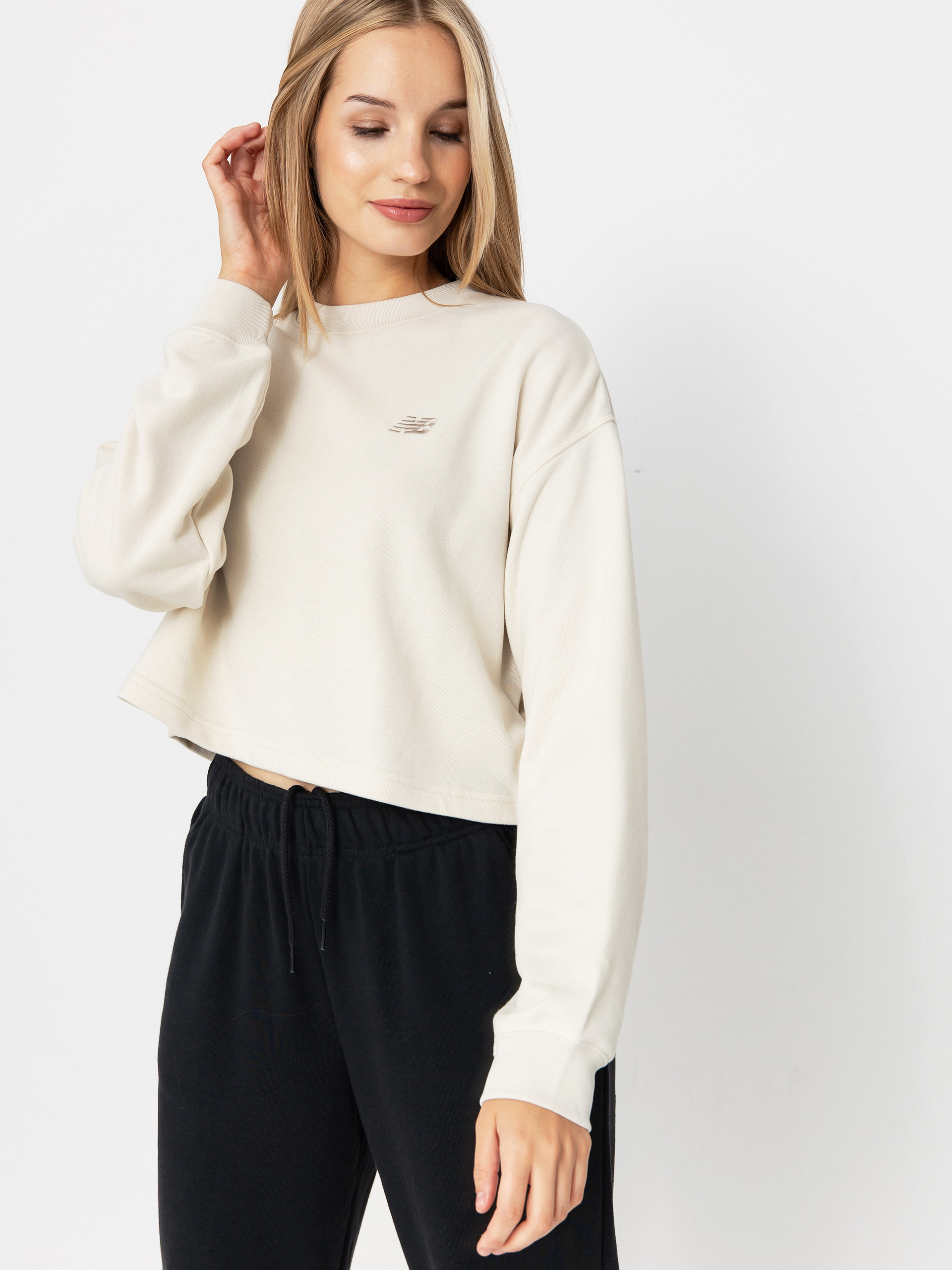 Суитшърт New Balance Coastal Fleece Wmn (linen)