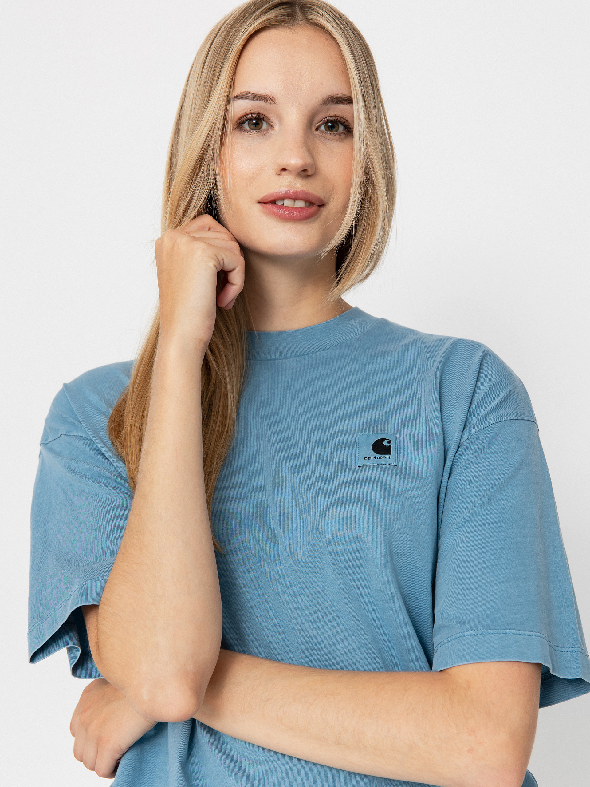 Тениска Carhartt WIP Nelson Wmn (clay blue)