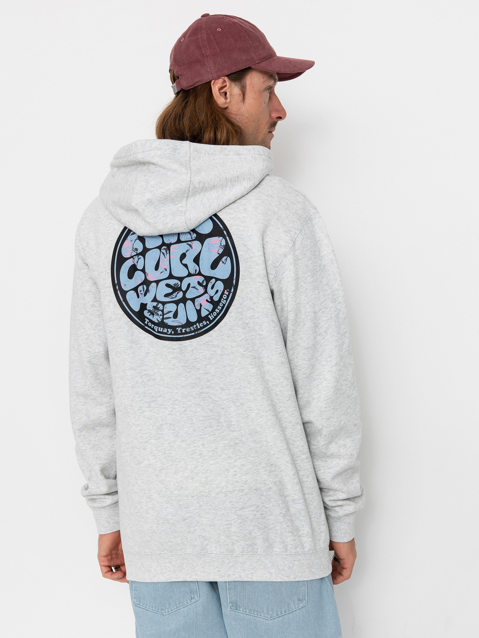 Суитшърт с качулка Rip Curl Wettie Passage Icon ZHD (grey heather)