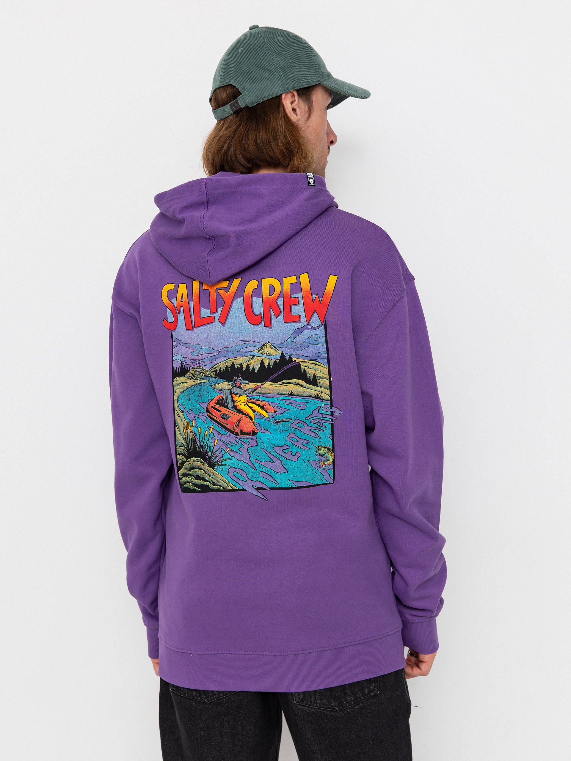 Суитшърт с качулка Salty Crew River Rats HD (purple heart)