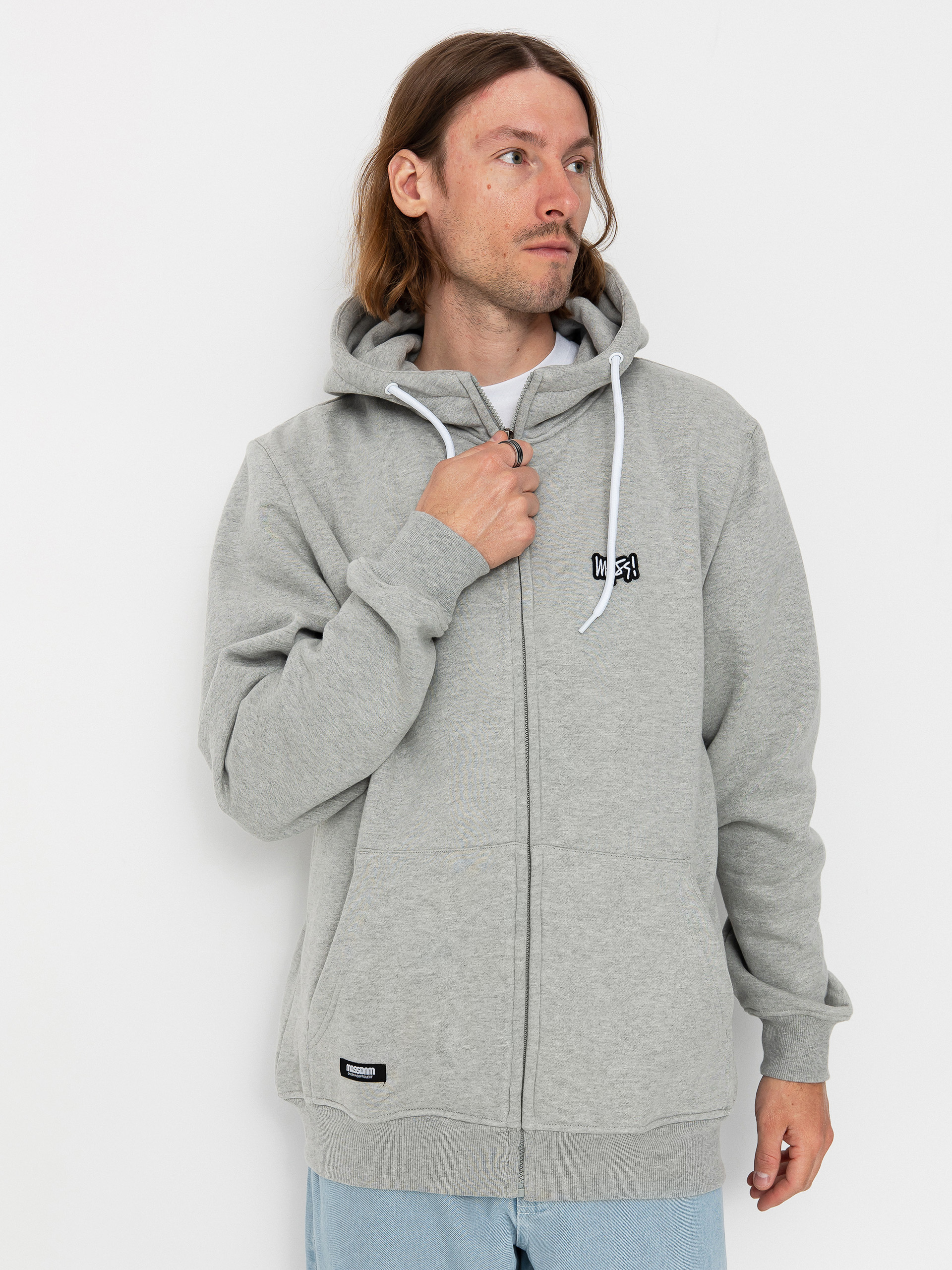 Суитшърт с качулка MassDnm Signature Patch ZHD (lt heather grey)