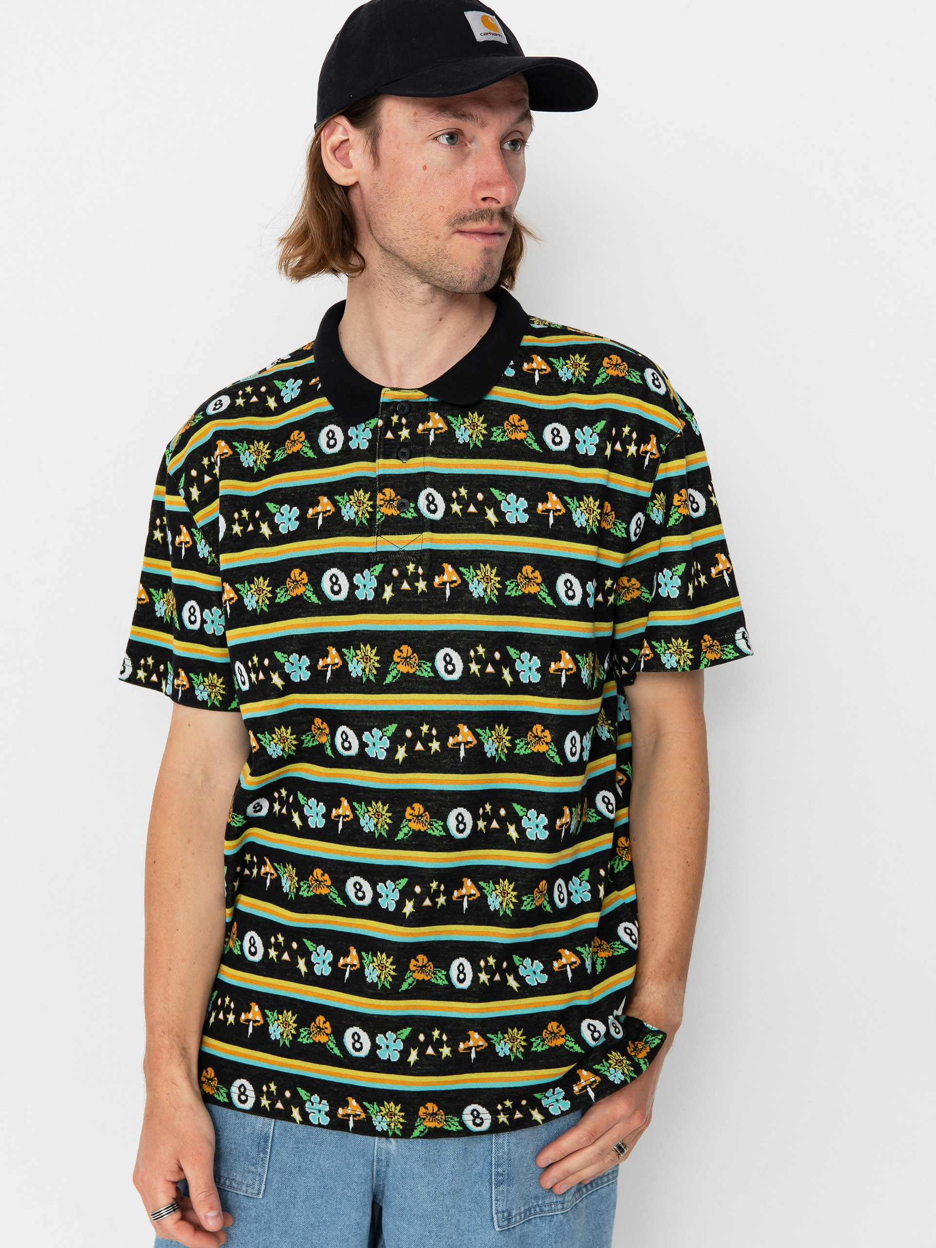 Тениска с яка Santa Cruz Winkowski Trip Stripe