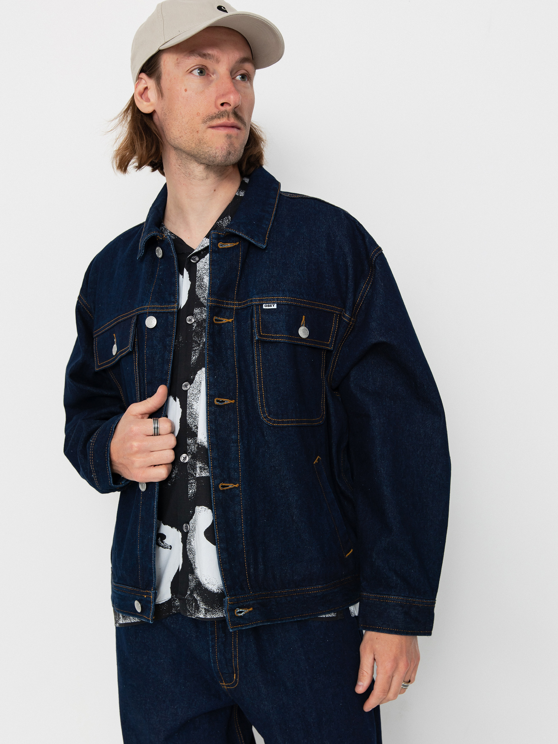 Яке OBEY Opena Jacket (rinse indigo)