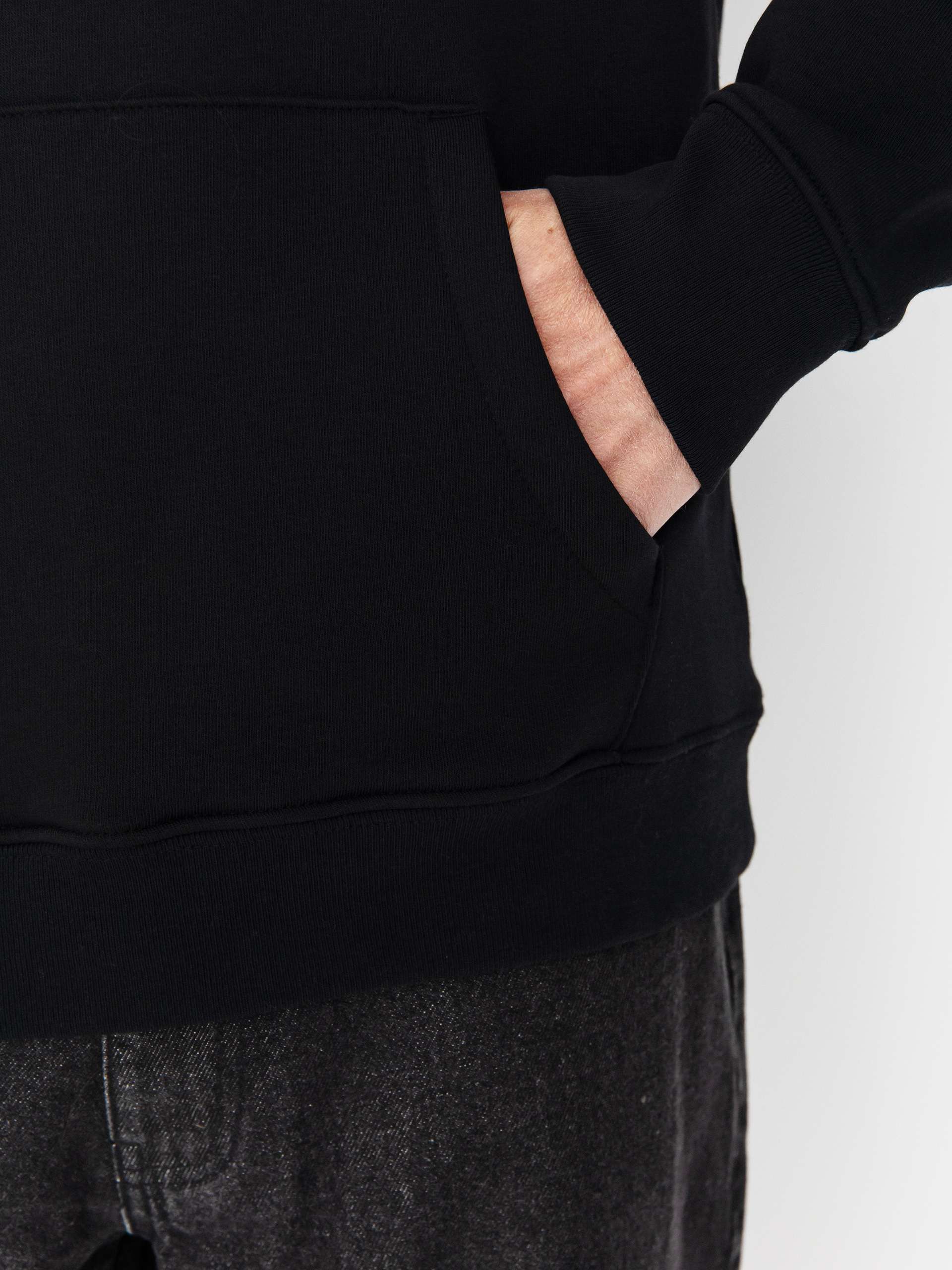 Суитшърт с качулка Poetic Collective Space HD (black)