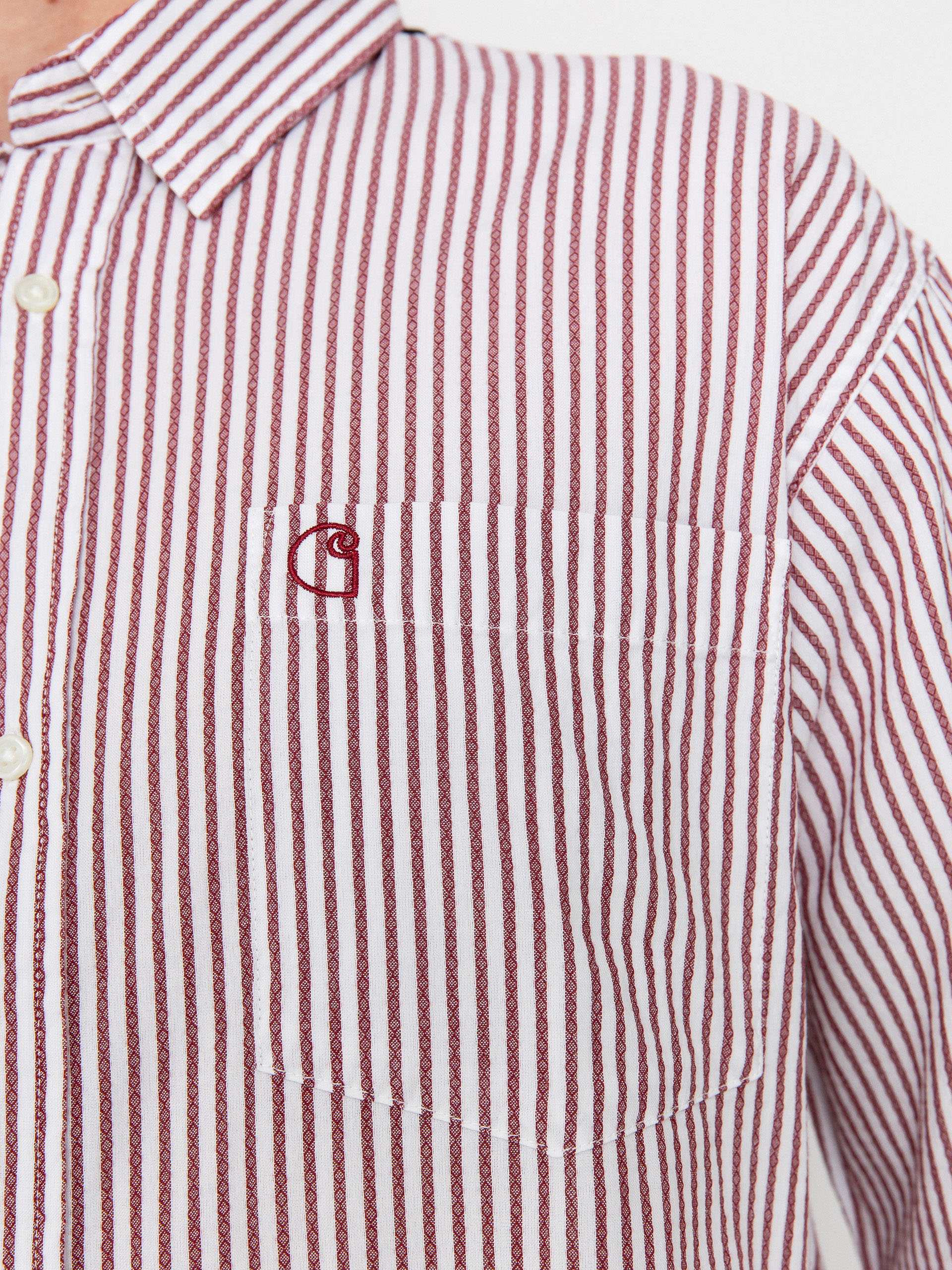 Риза Carhartt WIP Phelps (phelps stripe/mulberry)
