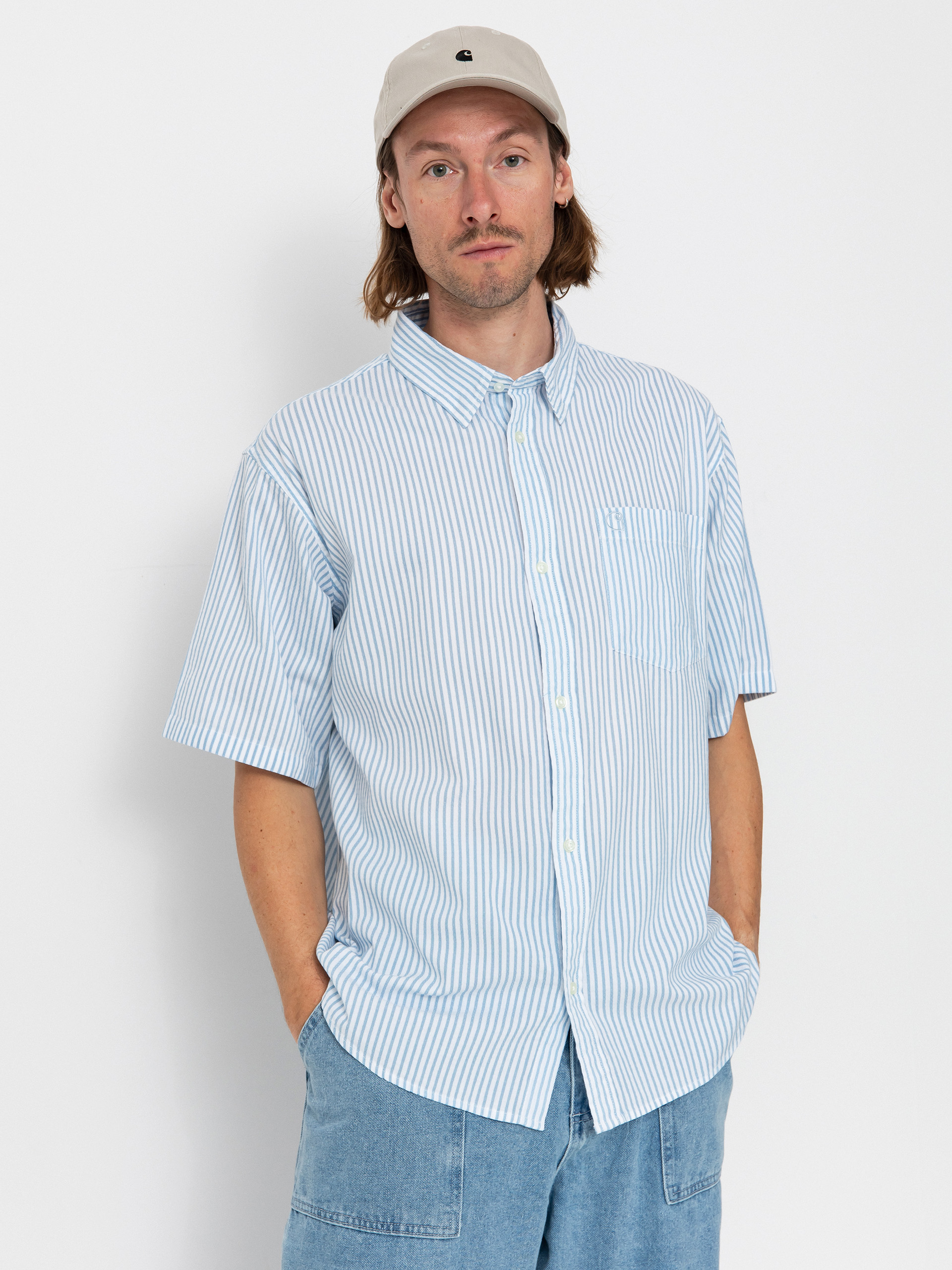 u0420u0438u0437u0430 Carhartt WIP Phelps (phelps stripe/bluebird)