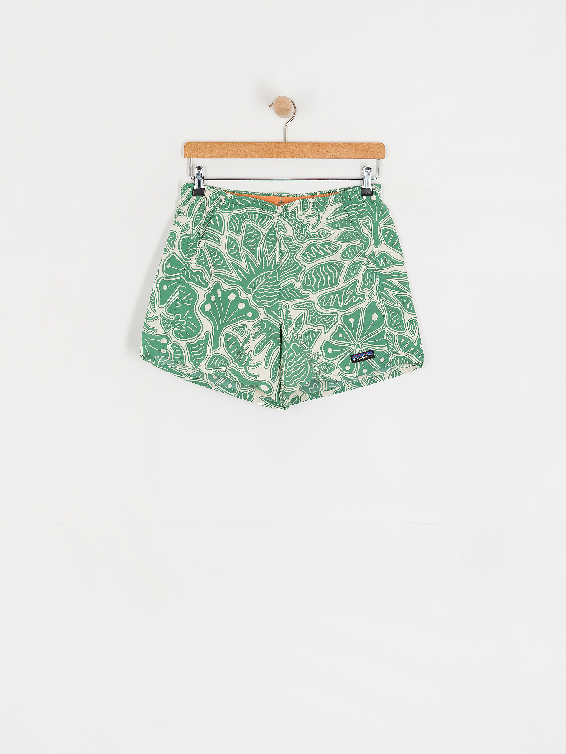 u041au044au0441u0438 u043fu0430u043du0442u0430u043bu043eu043du0438 Patagonia Baggies 5in Wmn (bees and flowers/heartleaf green)